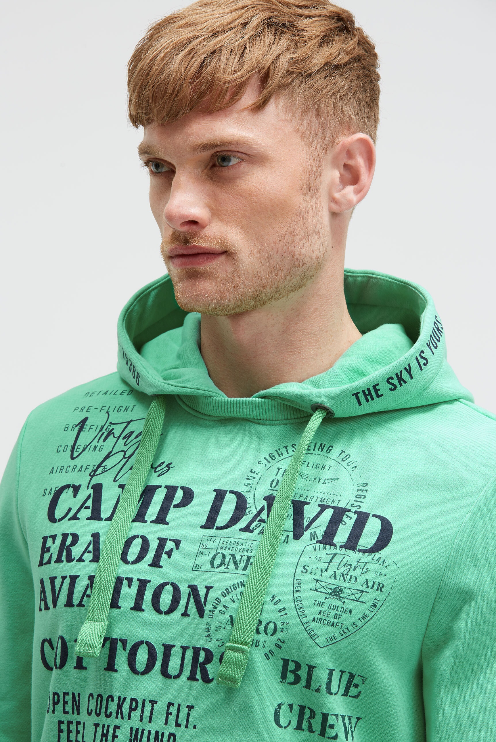 CAMP DAVID Kapuzensweatshirt , mit Kontrastnähten
