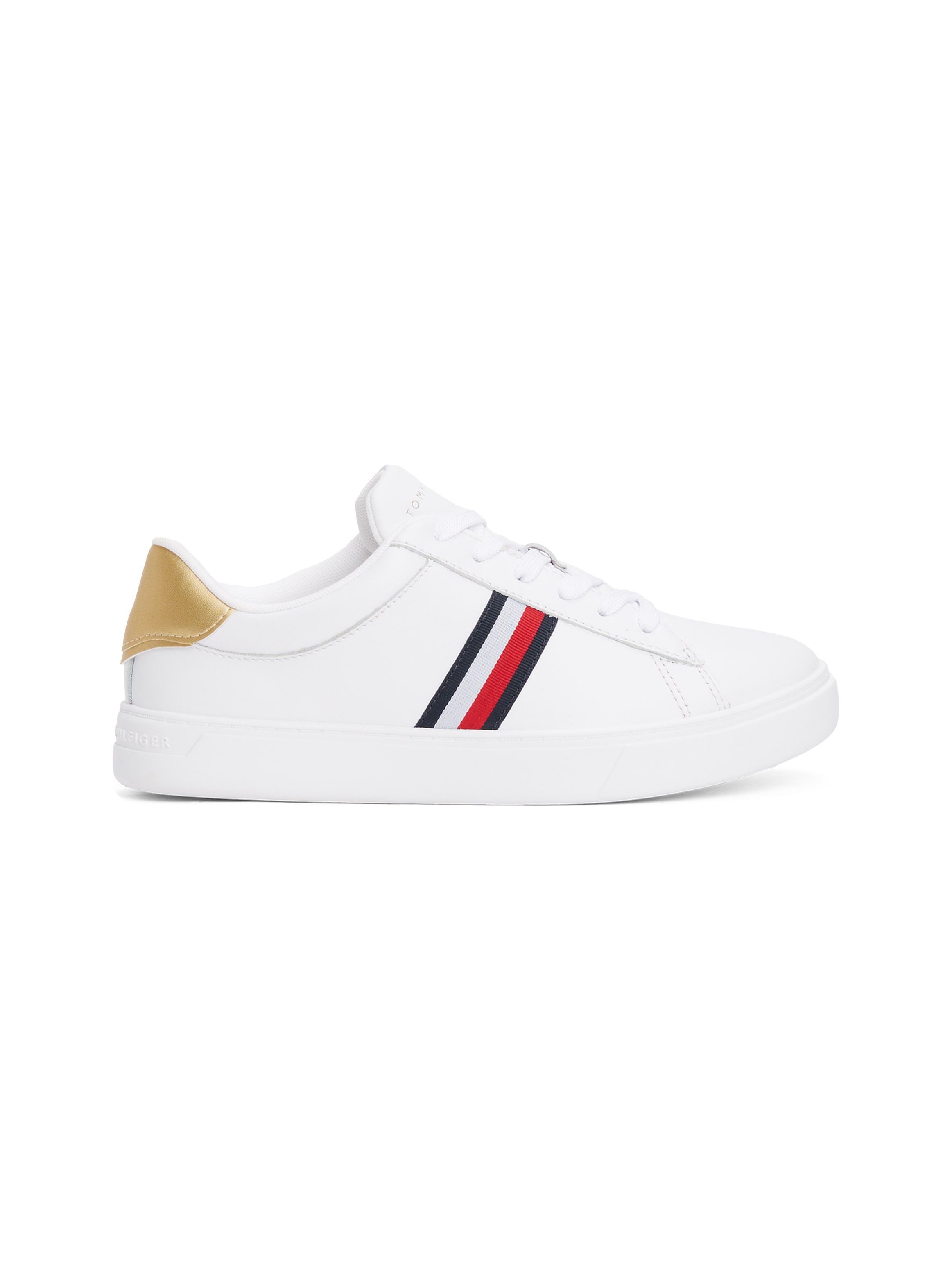 Tommy Hilfiger Plateausneaker »ESSENTIAL COURT SNEAKER STRPS«, Freizeitschuh, Halbschuh, Schnürschuh mit typischen Streifen