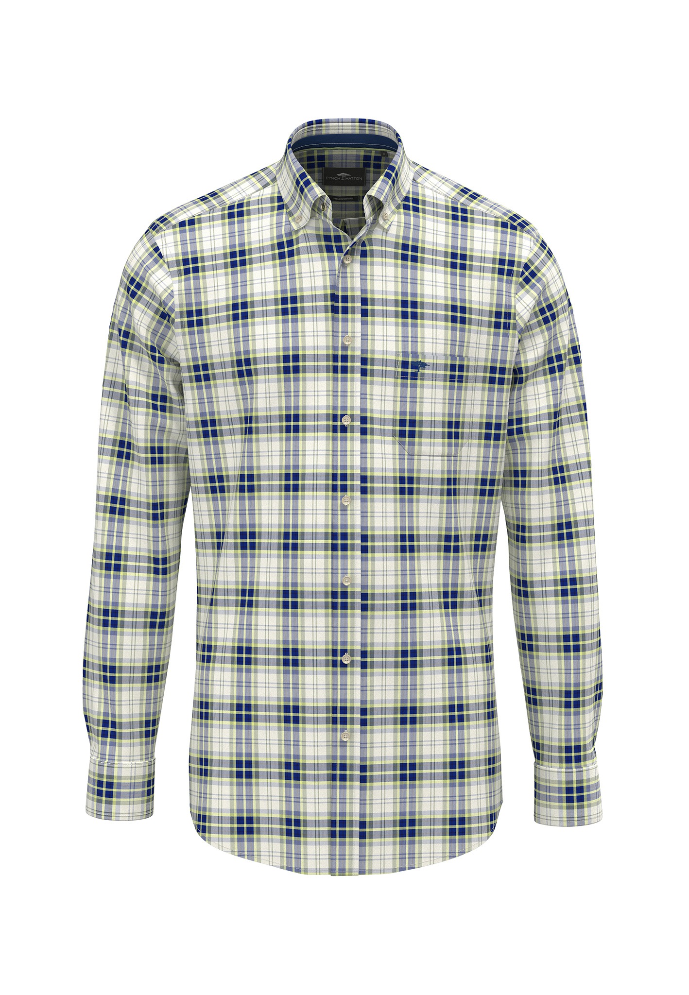 FYNCH-HATTON Langarmhemd "Washed Oxford Check" normale Passform, kariertes günstig online kaufen