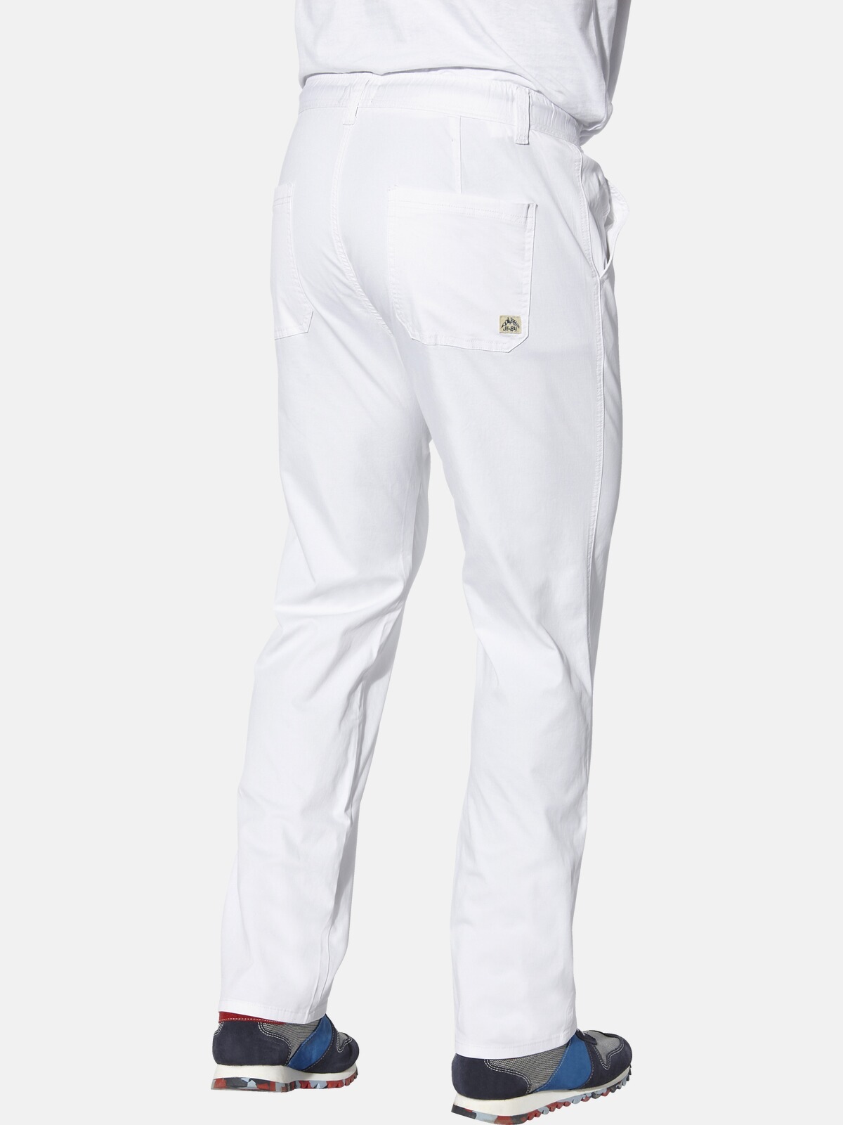 Schlupfhose JAN VANDERSTORM "Schlupfhose GJORVALD", Herren, Gr. 64, N-Gr, weiß, Obermaterial: 97% Baumwolle CO. 3% Elasthan EL., Hosen Schlupfhose 2