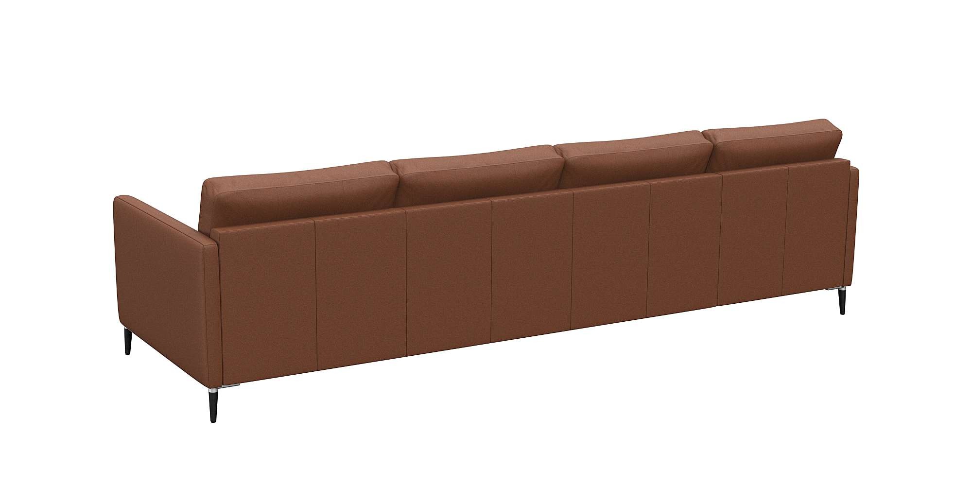 FLEXLUX Ecksofa »Fiore, L-Form«, schmale Armlehnen, Kaltschaum, Füße Alu+schwarz