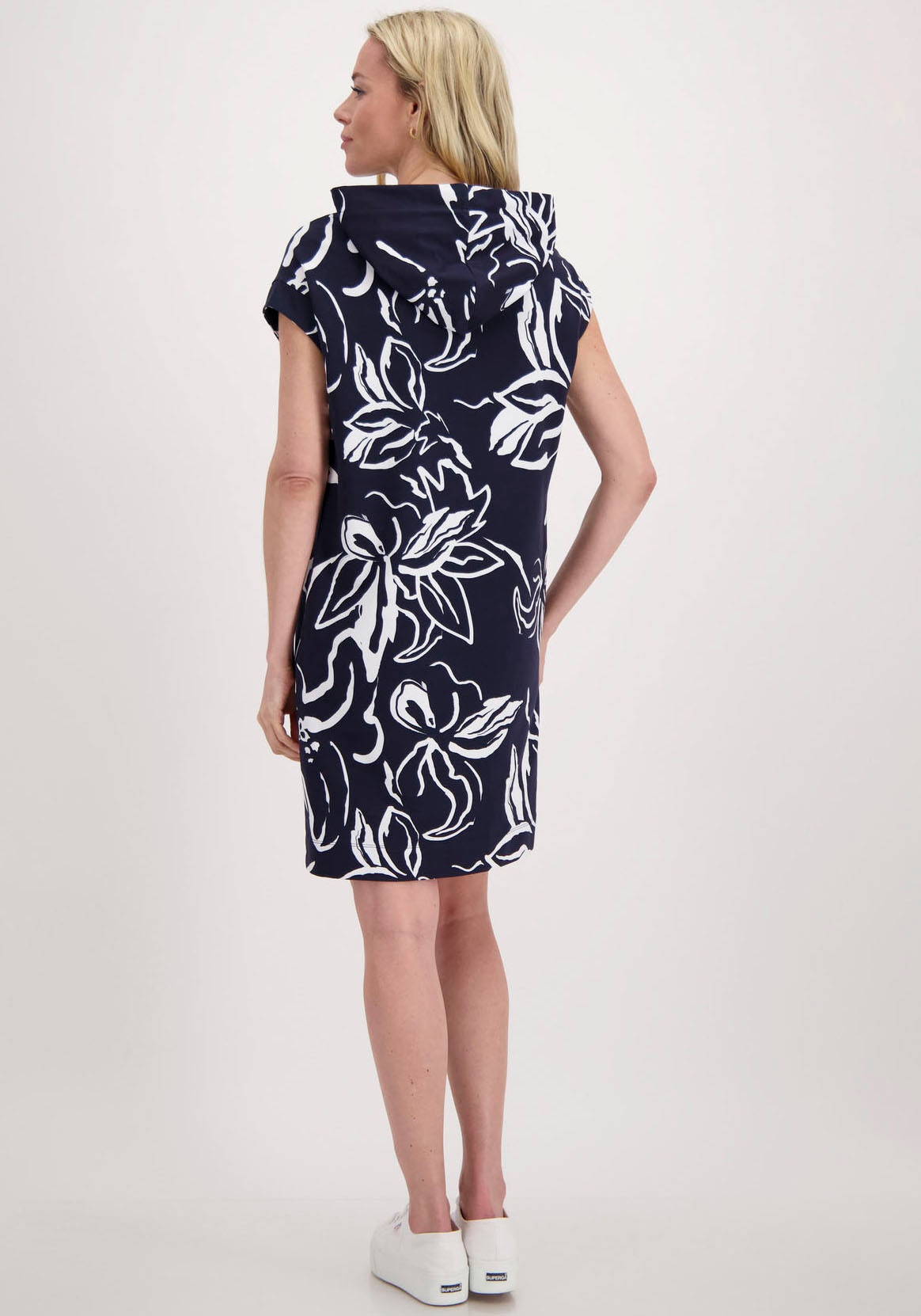 Monari Sweatkleid »Kleid Midi Blume allover«, mit Schrift aus Strass und  Glitter für bestellen | BAUR | Sweatkleider
