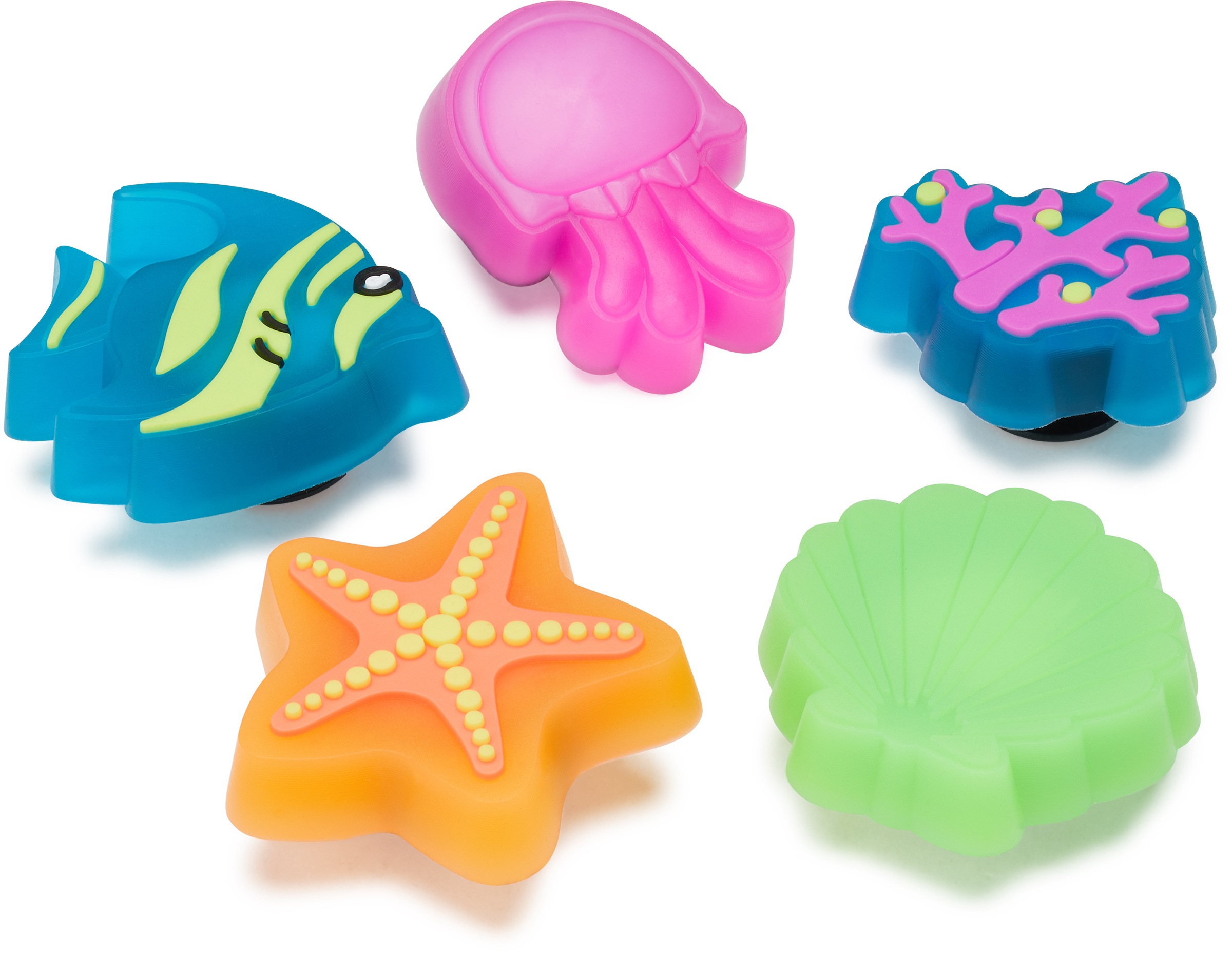 Crocs Schuhanstecker »Jibbitz™ Lights Up Under The Sea«, (Set, 5 tlg., Kein Spielzeug. Nicht für Kinder unter 3 Jahren geeignet.), mit Blinkfunktion