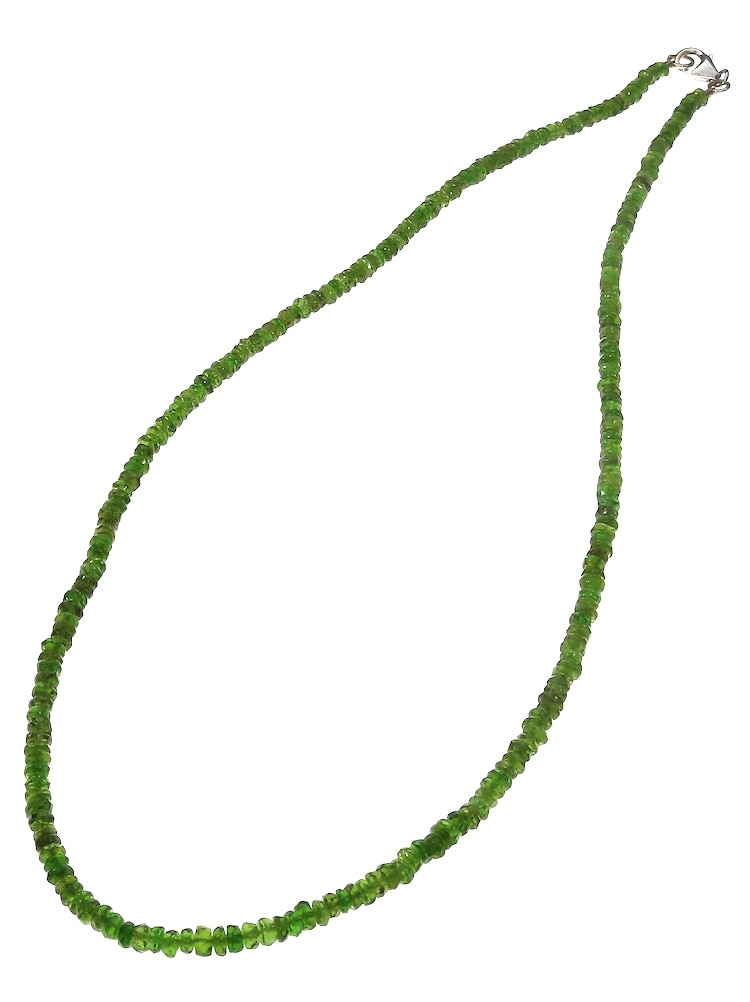 Adelia´s Kette ohne Anhänger »Schmuck Chromdiopsid Halskette 925 Silber 45 cm«