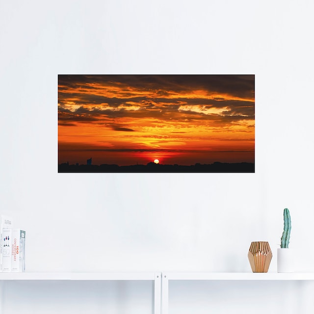 Black Friday Artland Wandbild »Sonnenuntergang über Leipzig«, Bilder vom  Sonnenuntergang & -aufgang, (1 St.), in vielen Größen & Produktarten,  Alubild, Leinwandbild, Poster, Wandaufkleber | BAUR