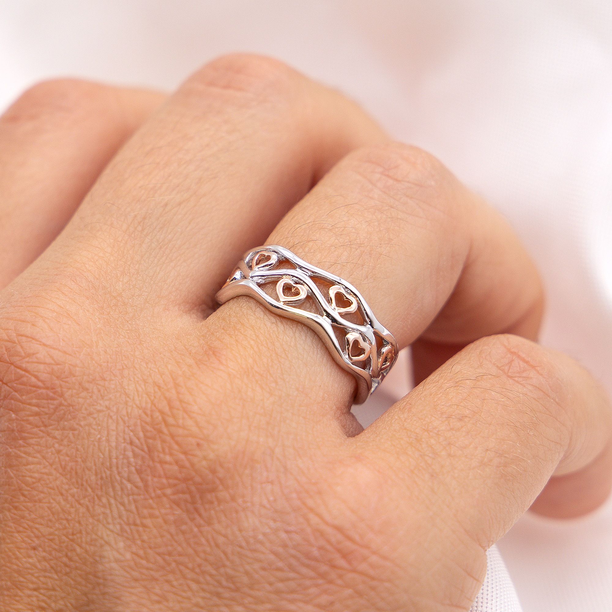 Zeeme Finger Ring Silver 925 Red Size 18 2
