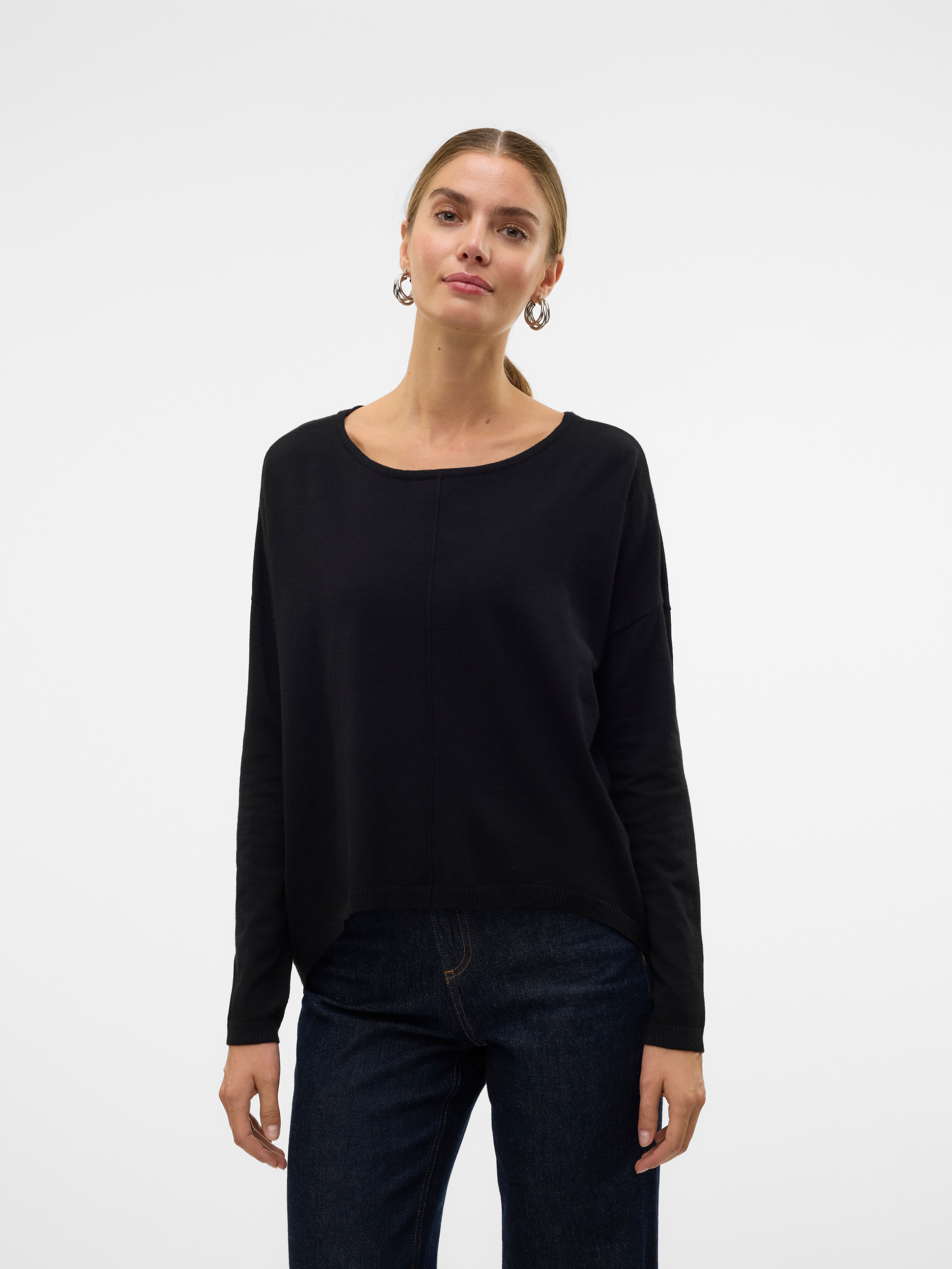 Vero Moda Rundhalspullover "VMBREEZE AURA LS ZIPPER BLOUSE NOOS" günstig online kaufen