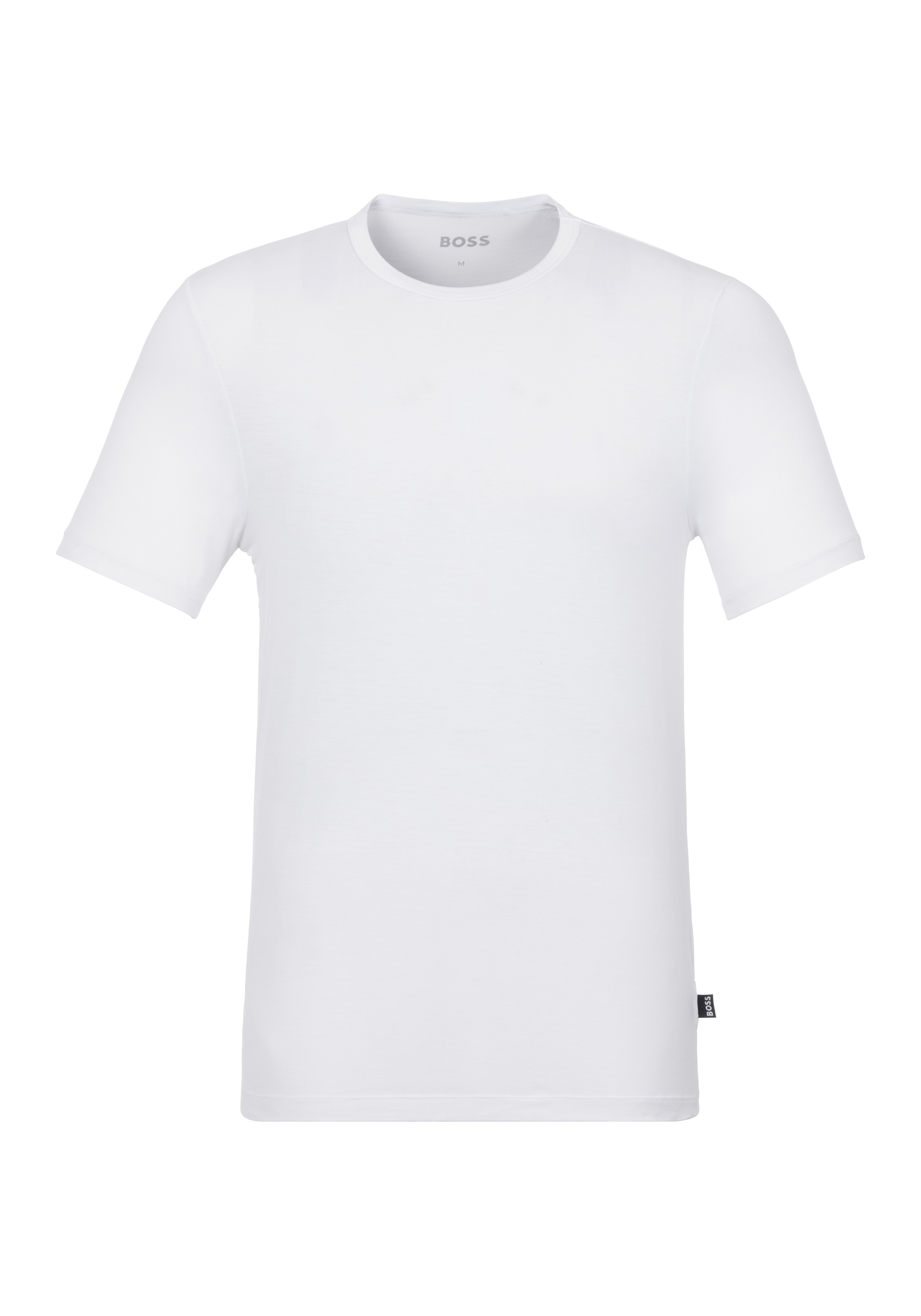BOSS "TShirt RN 3P Natura" 3 Stk. einfarbiges T-Shirt mit Markenlabel günstig online kaufen