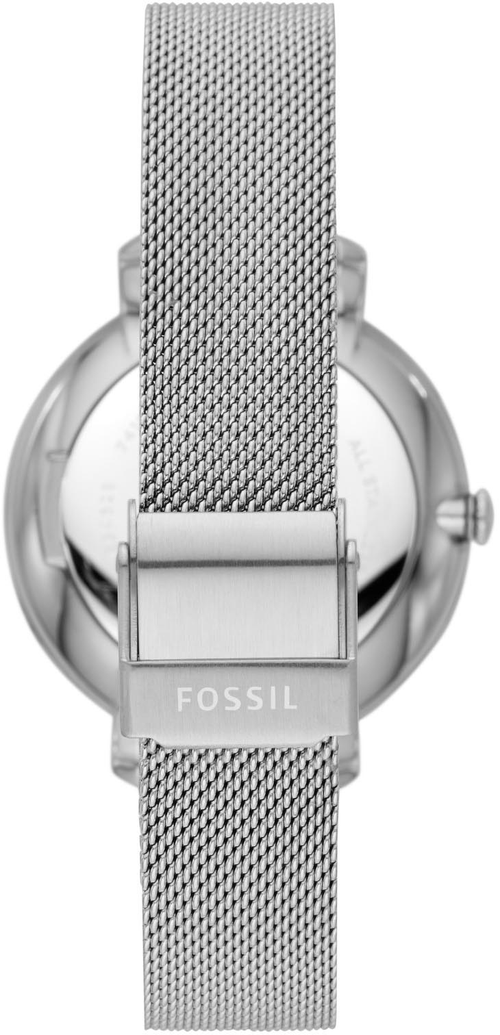Fossil Quarzuhr »JACQUELINE«, Armbanduhr, Damenuhr, Datum, analog, Edelstahlarmband