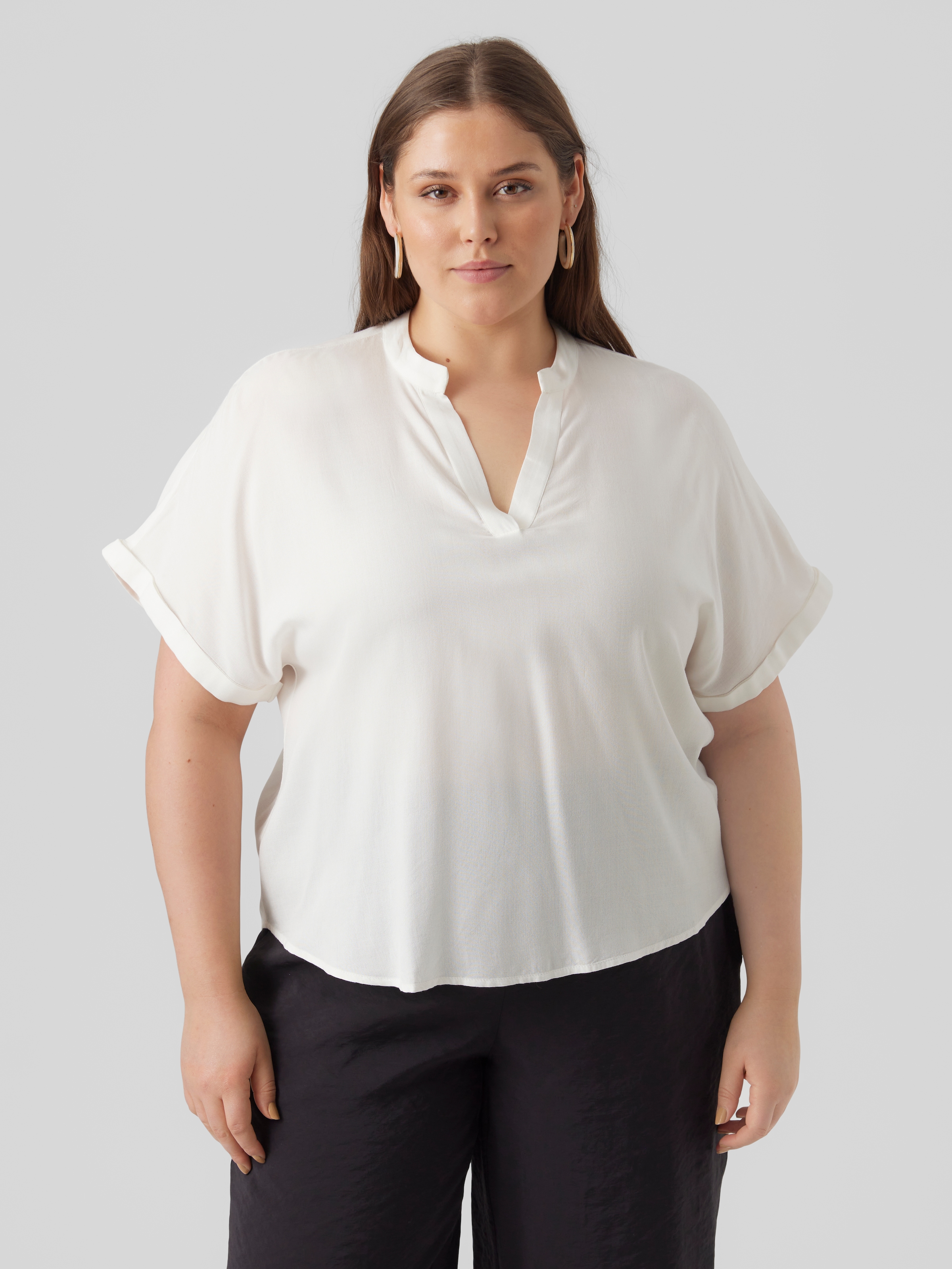 Vero Moda Curve Shirtbluse "VMCBEAUTY SS TOP NOOS CUR" Viskose, regular fit günstig online kaufen