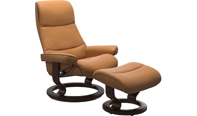 Stressless® Relaxsessel »View«, (Set, Relaxsessel mit Hocker), mit Classic  Base, Größe L,Gestell Braun bestellen | BAUR