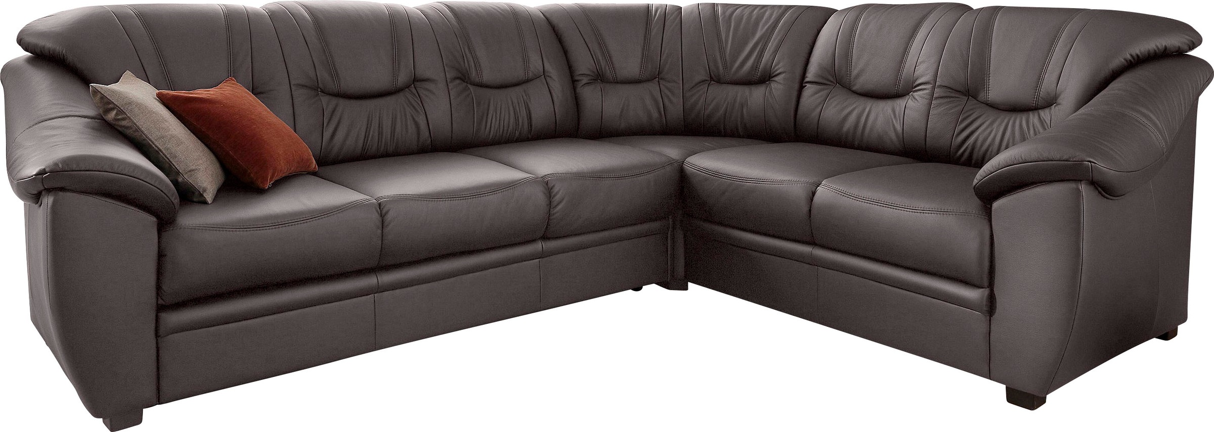sit&more Ecksofa "Savona L-Form, B. 262 cm, Komfortsitz, Eckcouch mit Stoff- & Lederwahl" optional Schlaffunktion, Liegefl. 120x195 cm