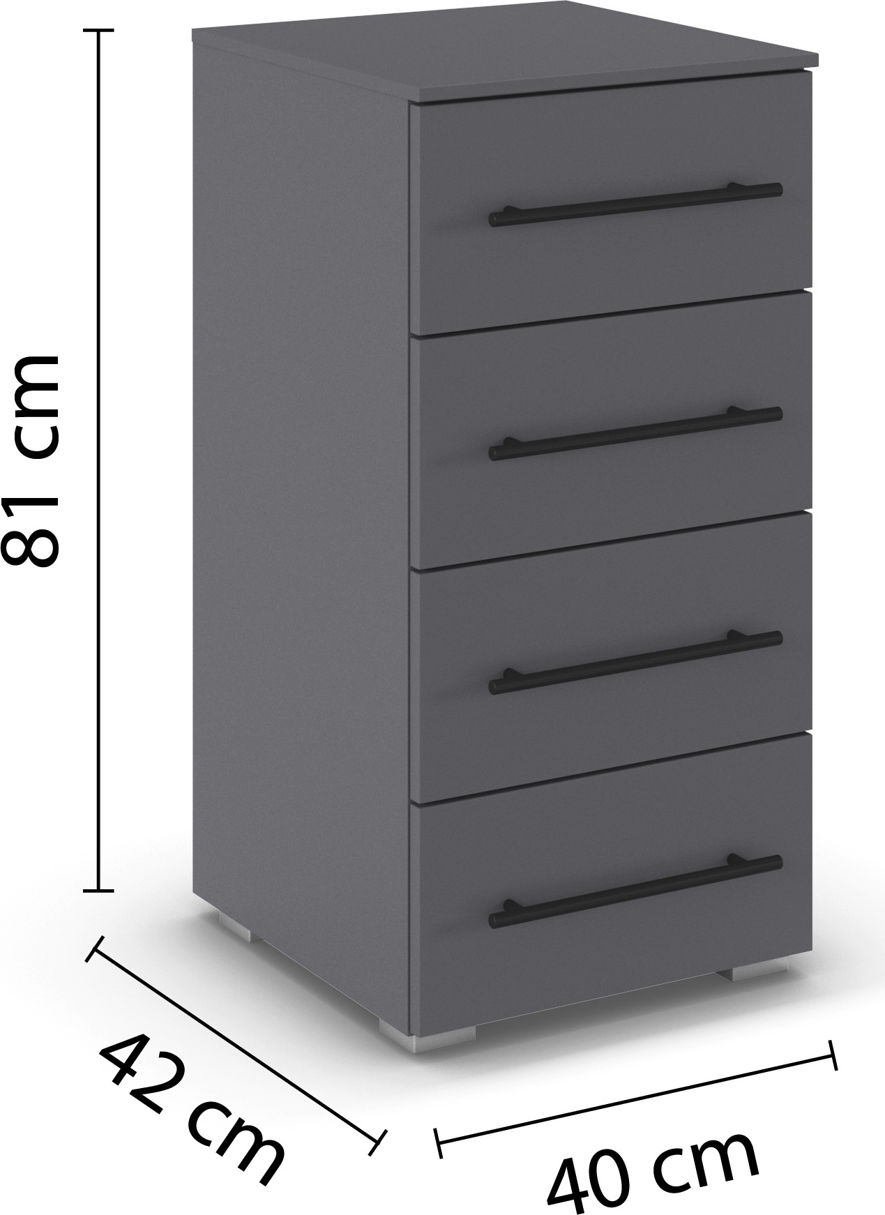 OTTO home Schubkastenkommode »Kommode Sideboard Schubladenkommode Schlafzimmerkommode AVOLA« Breite 40 cm inkl. SOFT-CLOSE-FUNKTION mit Dekorfront,  mit 4 geräumigen Schubladen für viel Stauraum MADE IN GERMANY