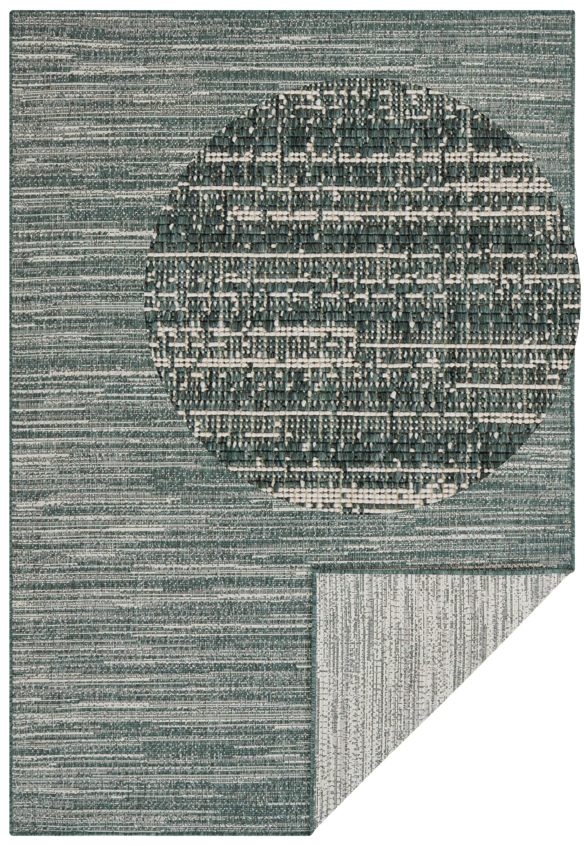 ELLE DECORATION Teppich »Mèlange Wendeteppich«, rechteckig, 5 mm Höhe, Flachgewebe, In-& Outdoor, Modern, beidseitig, Balkon, Wohnzimmer