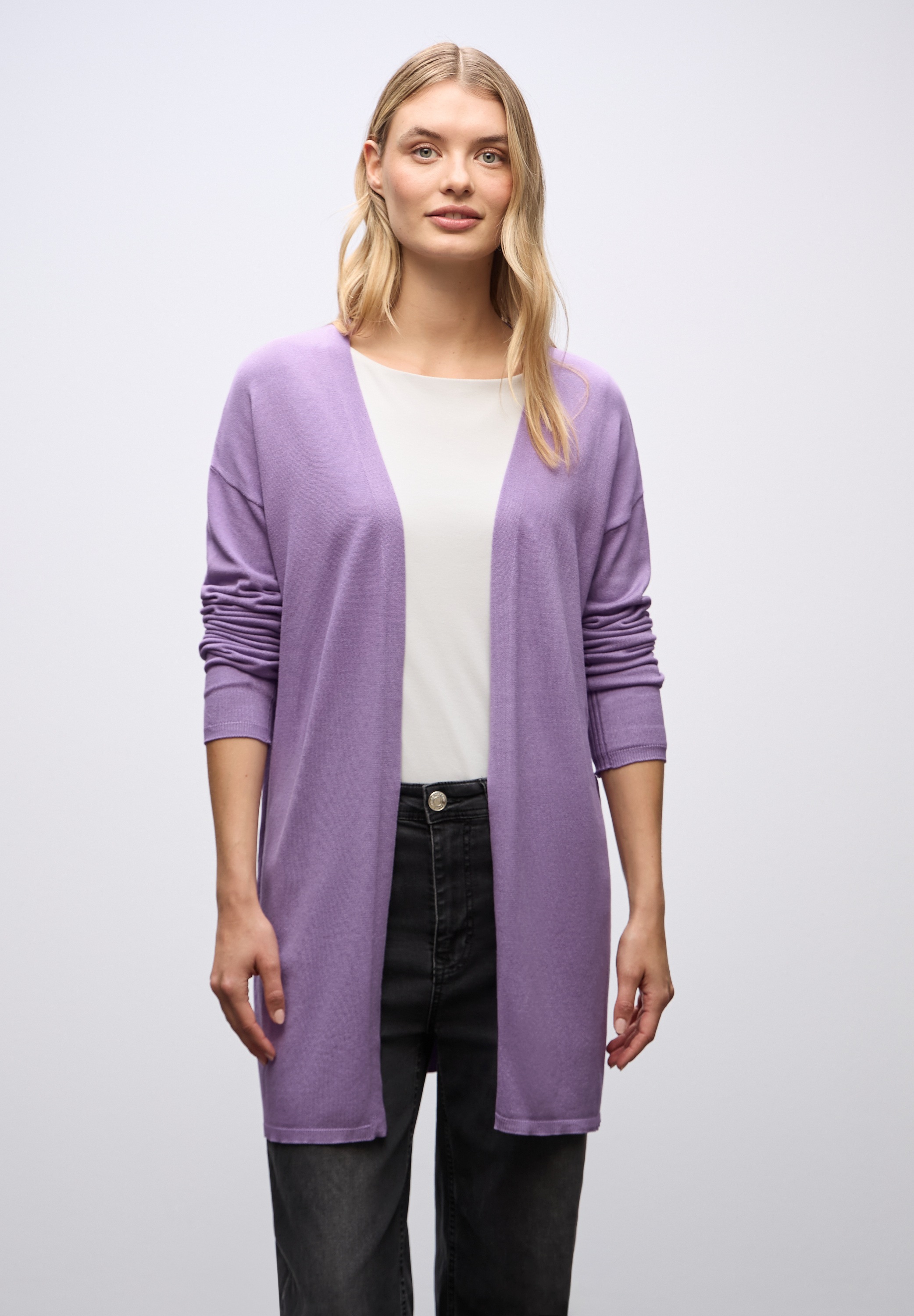 STREET ONE Strickjacke verschlusslos