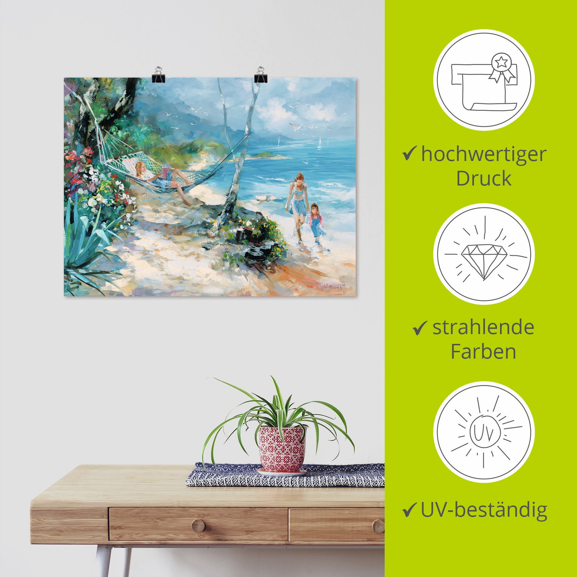 Artland Wandbild »Gelassenheit«, Strand, (1 St.), als Leinwandbild, Poster in verschied. Größen
