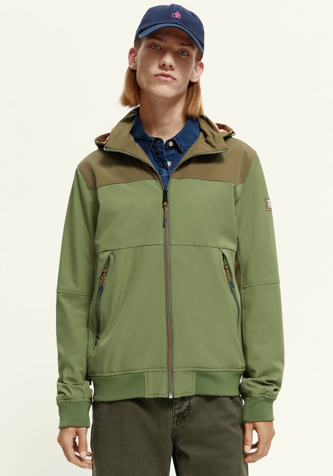 Scotch & Soda Outdoorjacke »Hooded colourblock jacket«, mit Kapuze, im modischem colorblocking