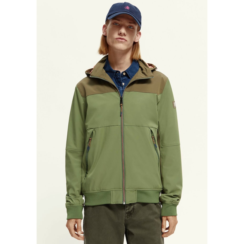 Scotch & Soda Outdoorjacke »Hooded colourblock jacket«, mit Kapuze