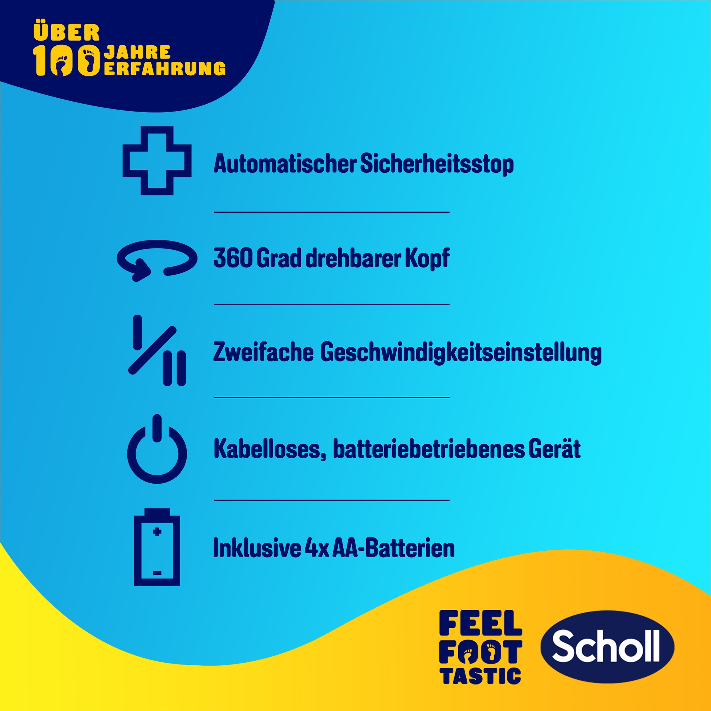 Scholl Elektrischer Hornhautentferner »Expert Care, Hornhaut Entfernung für seidig weiche Füße«, (Packung), mit Meeresmineralien Rolle für präzise Ergebnisse