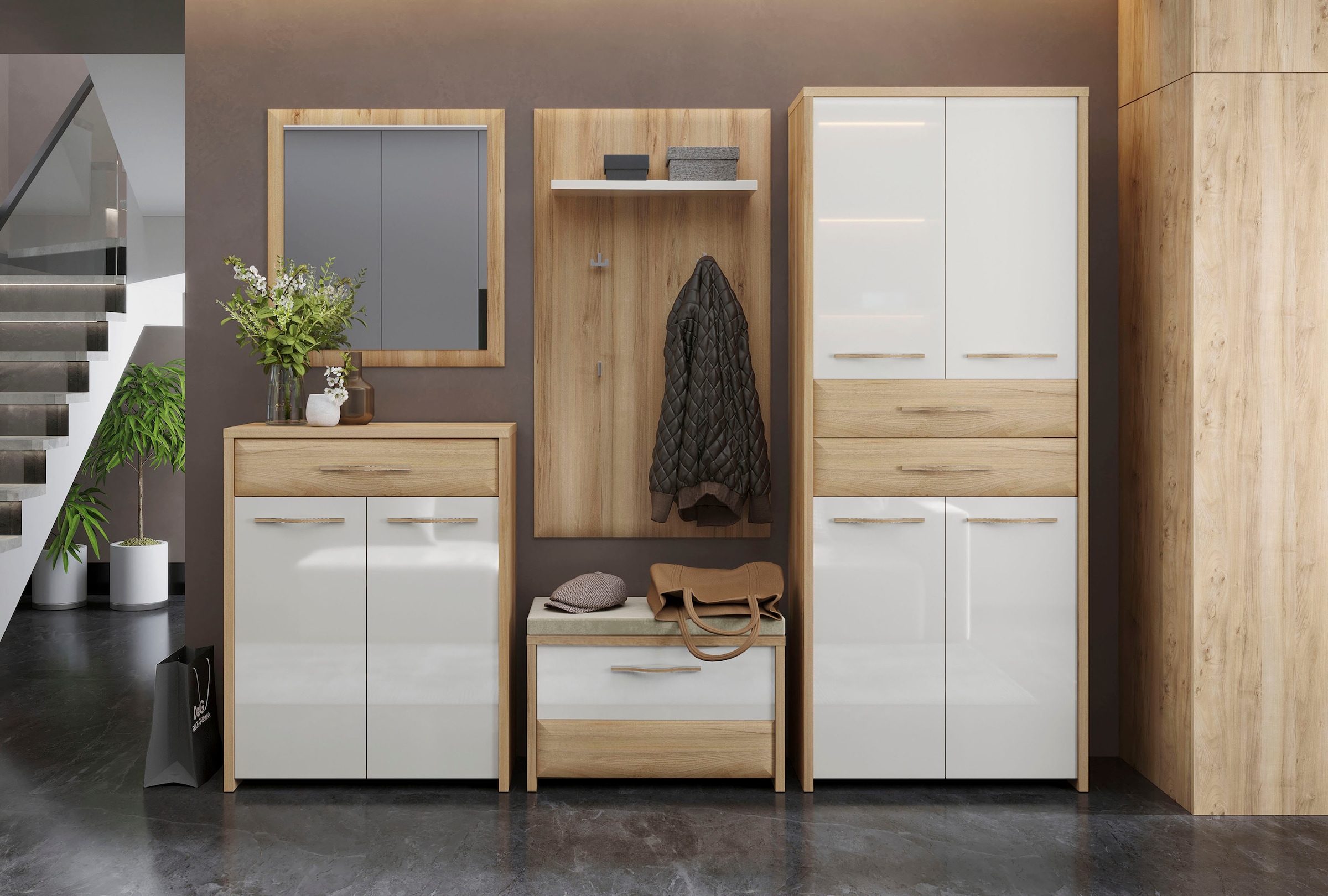 Home affaire Garderobenschrank »Gala«, hochwertig UV Soft-Close-Funktion BAUR | lackiert