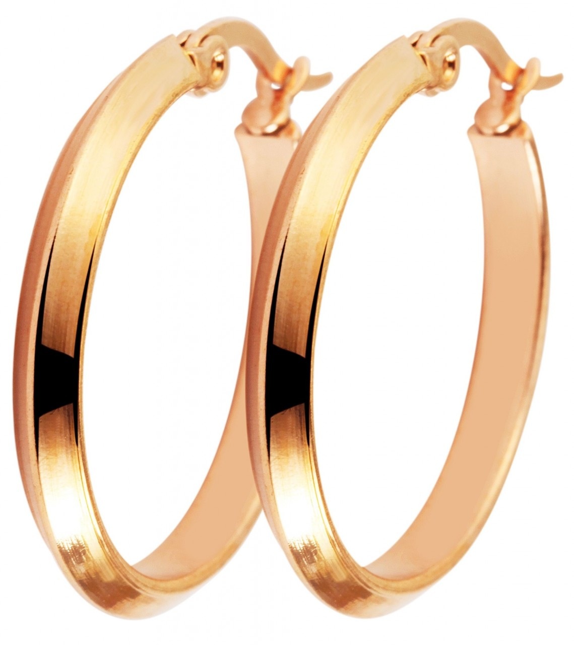 Adelia´s Paar Creolen »Damen Creolen aus poliertem Edelstahl Ø 26 mm«