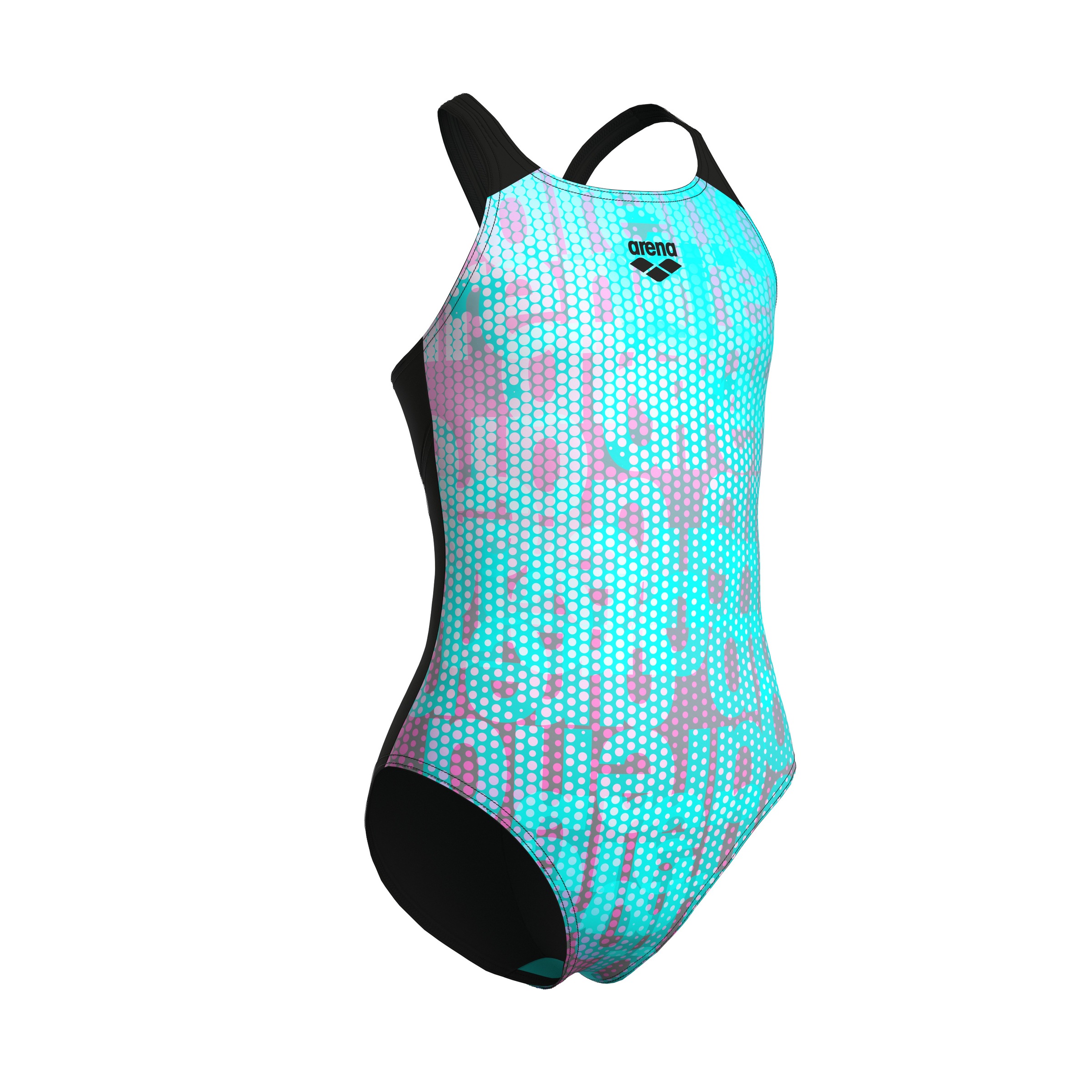Arena Badeanzug »G ARENA MULTI COLOURS SWIMSUIT V BACK für Mädchen«, (1 St.)