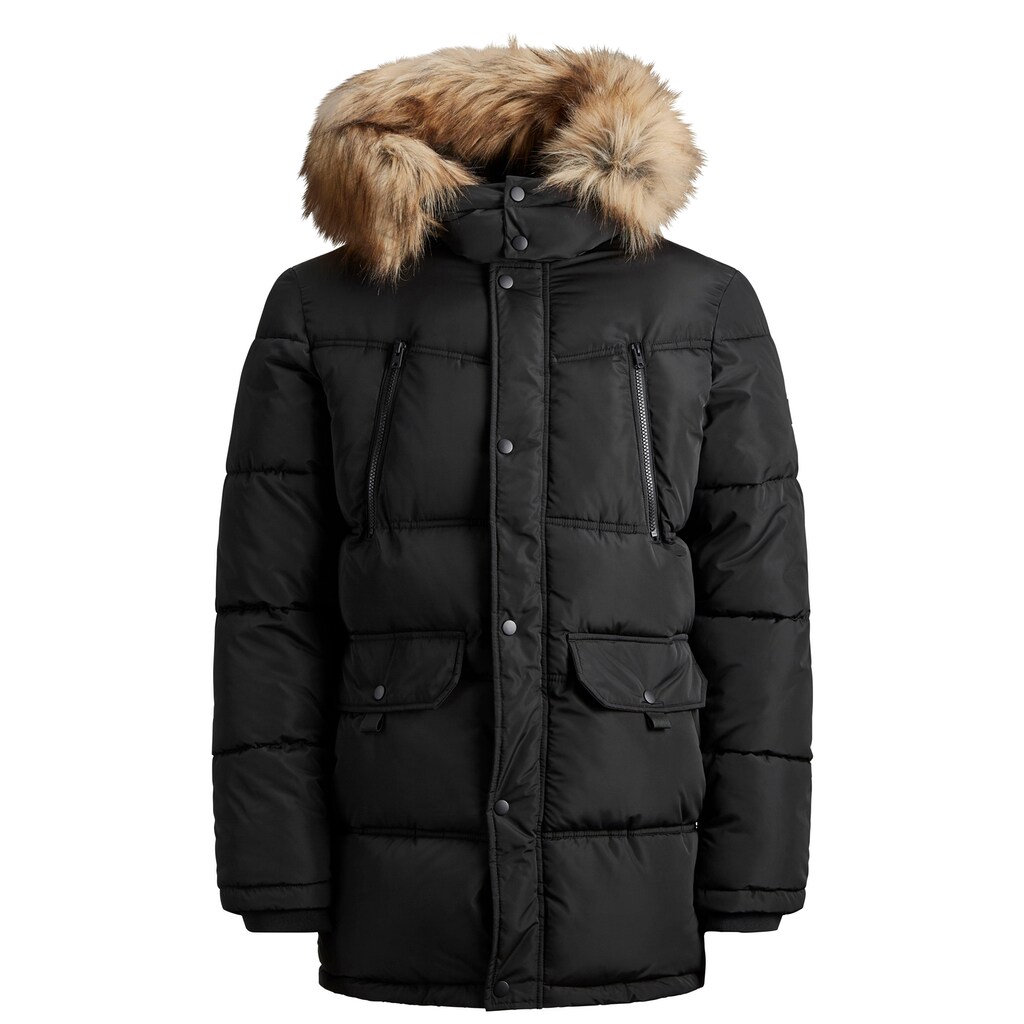 Jack & Jones Parka »MARIO FUR PUFFER«, mit Kapuze