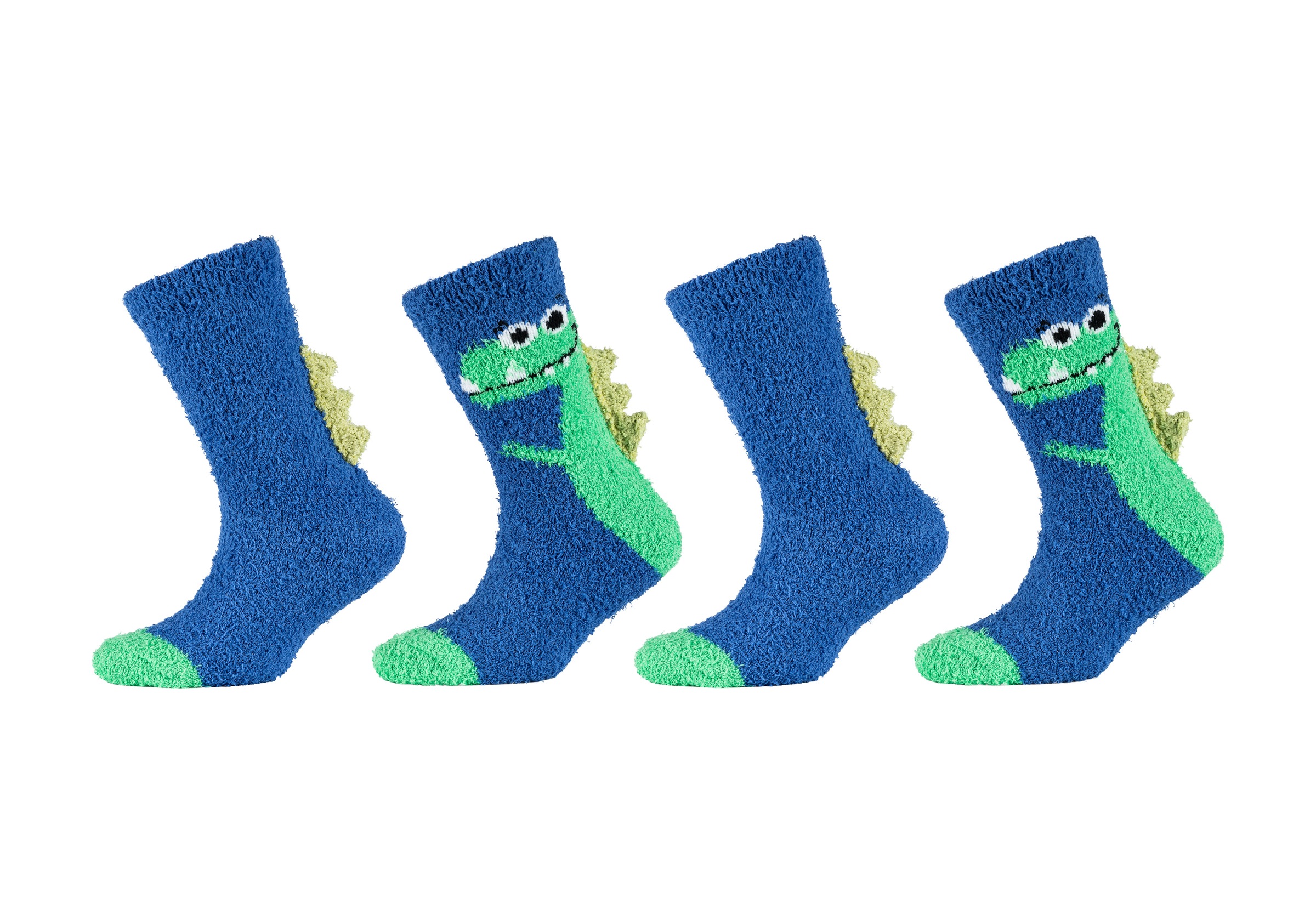 CAMANO Damen Socken "COSY FANCY APPLICATION SOCKS", Gr. 35, blau, Elasthan, Polyester, unifarben, Socken, mit elastischem Bund