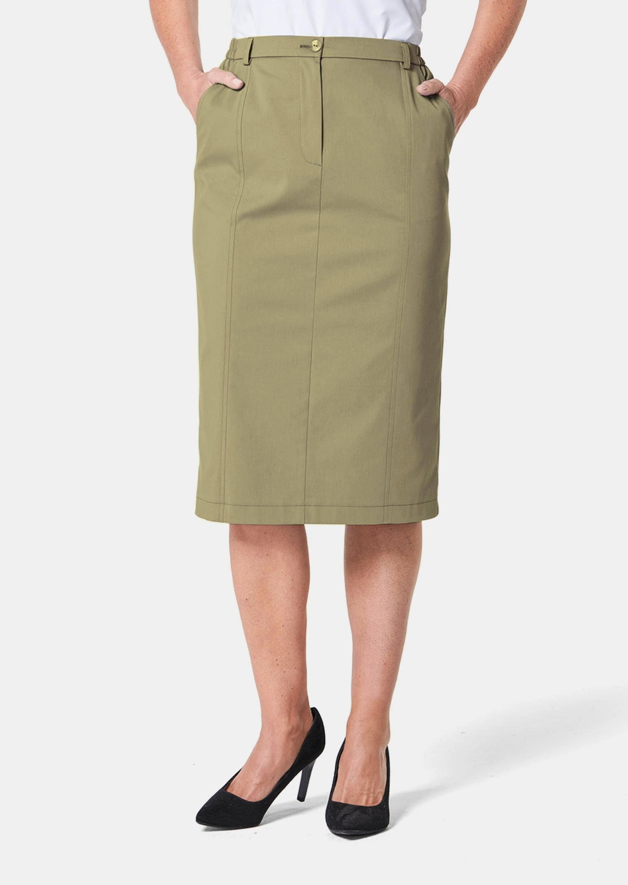 GOLDNER Midirock "Kurzgröße Sportlich eleganter Satinrock" günstig online kaufen