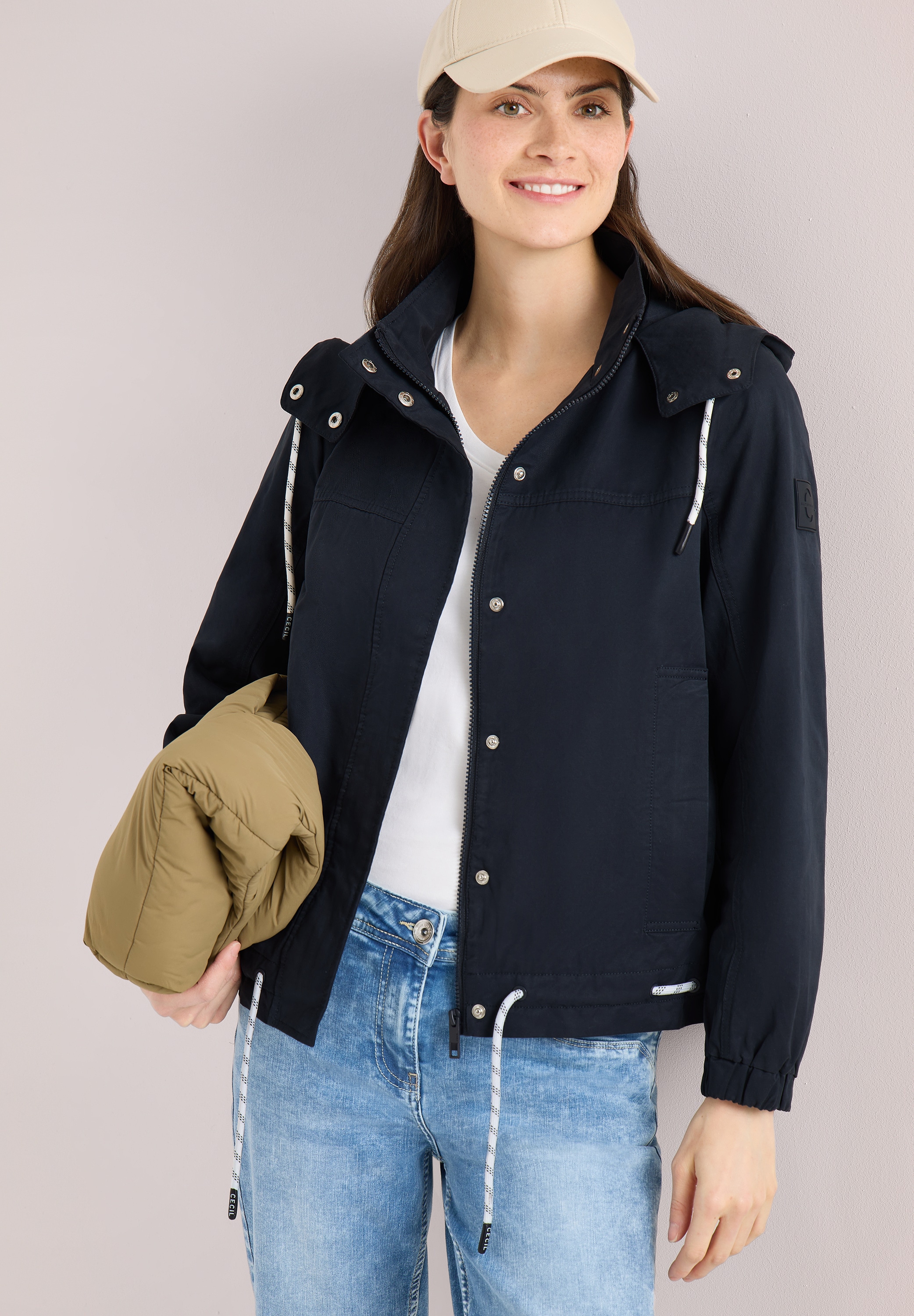 Cecil Outdoorjacke mit Kapuze im Hoodie-Style