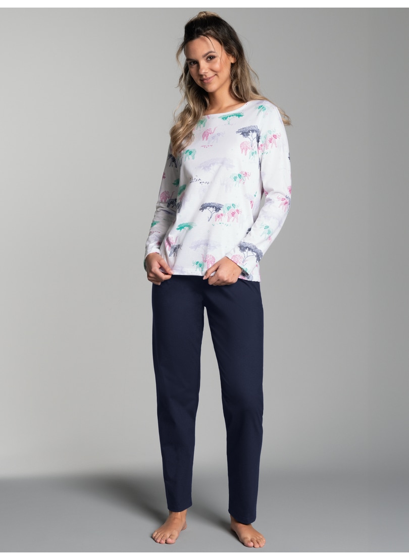 Trigema Schlafanzug "TRIGEMA Pyjama mit Safari-Print" 1 Stk. tlg. günstig online kaufen