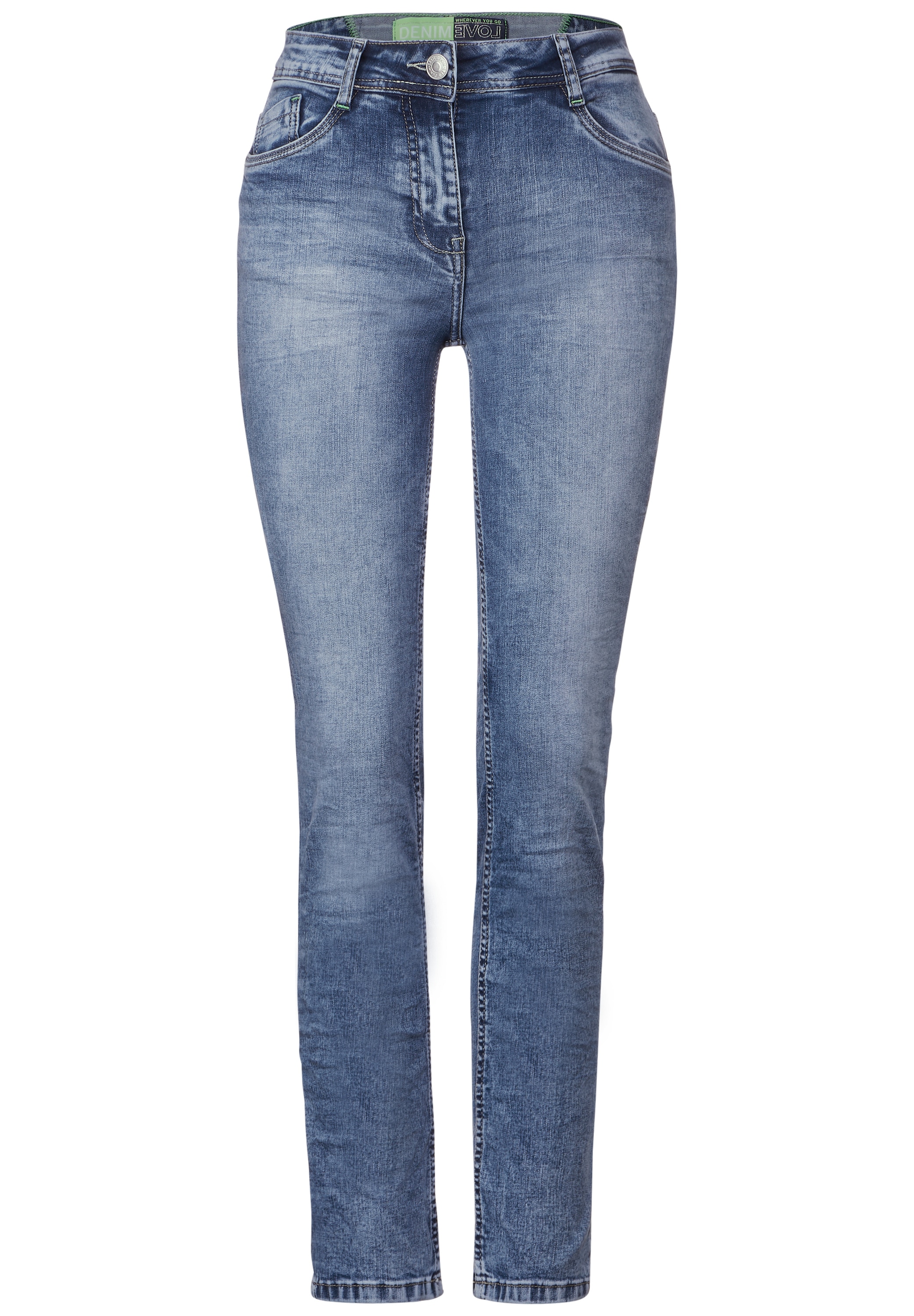 Cecil Gerade Jeans, High Waist