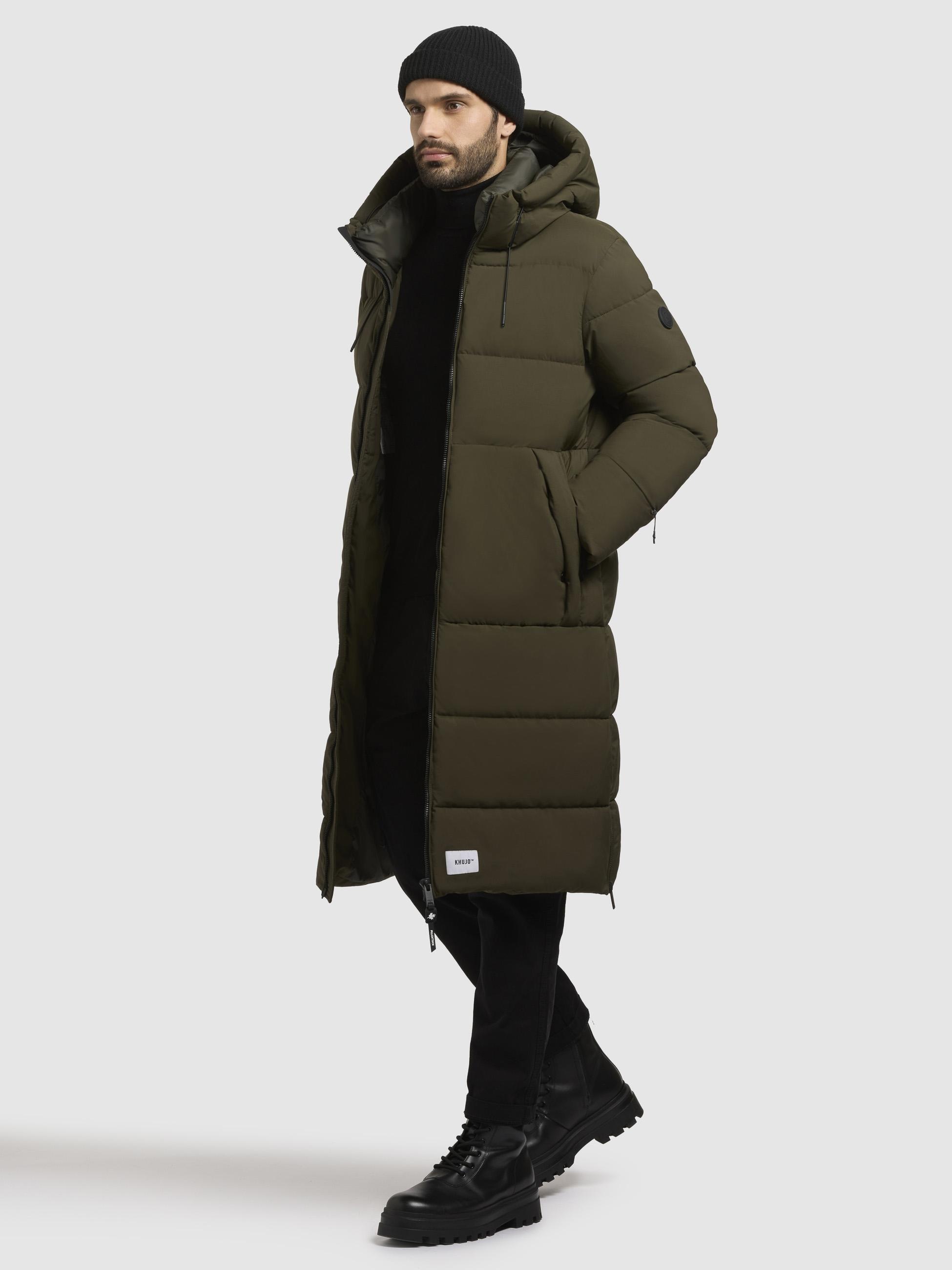 khujo Steppmantel »Rigo Matt-YM«, Warmer Herren Puffermantel mit Rucksack-Trägern