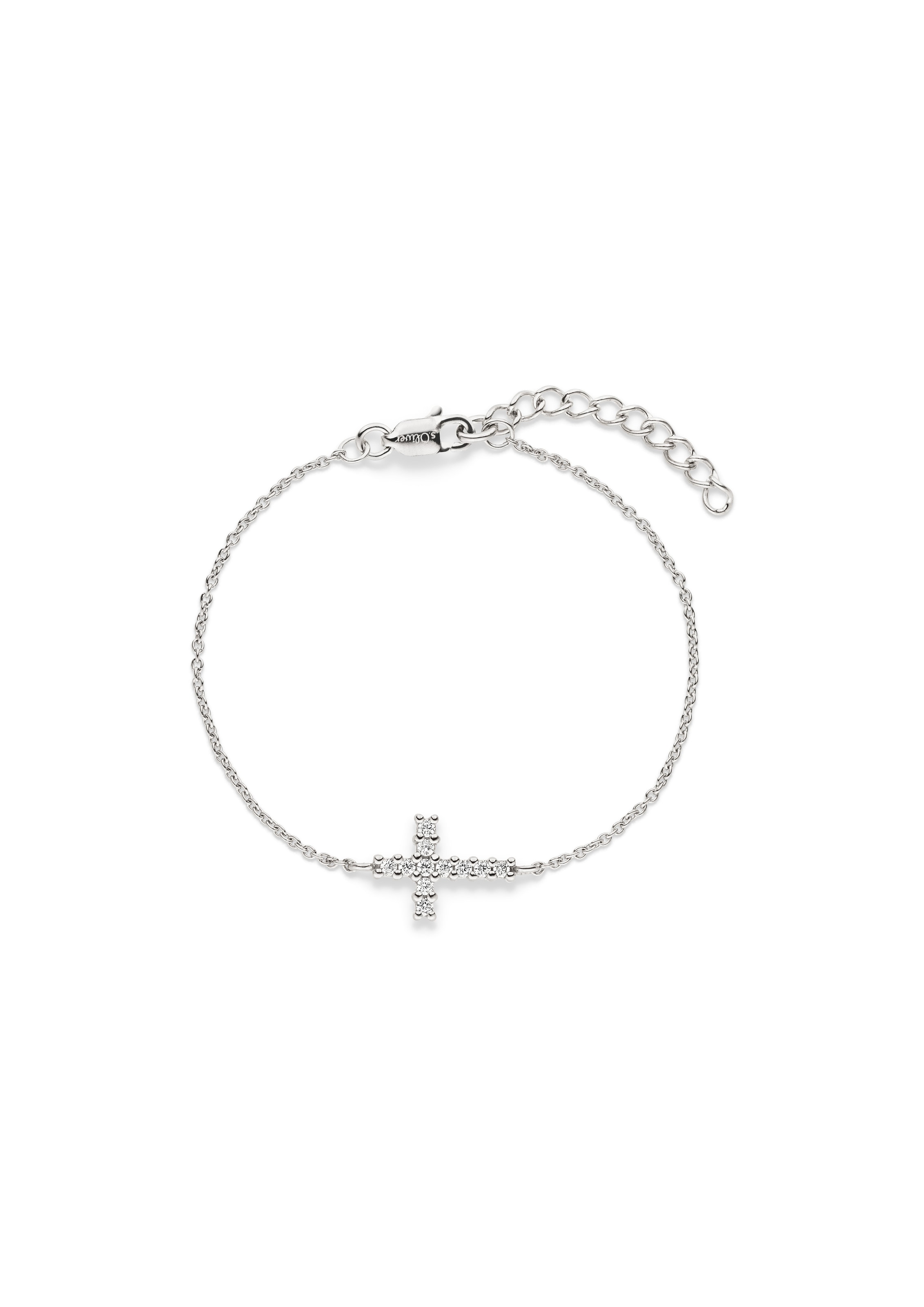 s.Oliver Armband »Cross, Kreuz-Motiv« mit Zirkonia (synth.)