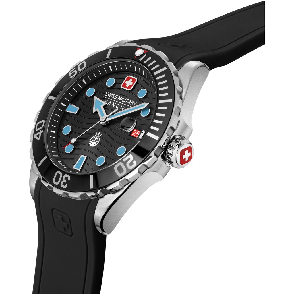 Swiss Military Hanowa Schweizer Uhr »OFFSHORE DIVER II, SMWGN2200303«, Quarzuhr, Armbanduhr, Herrenuhr, Swiss Made, Datum, Saphirglas, analog