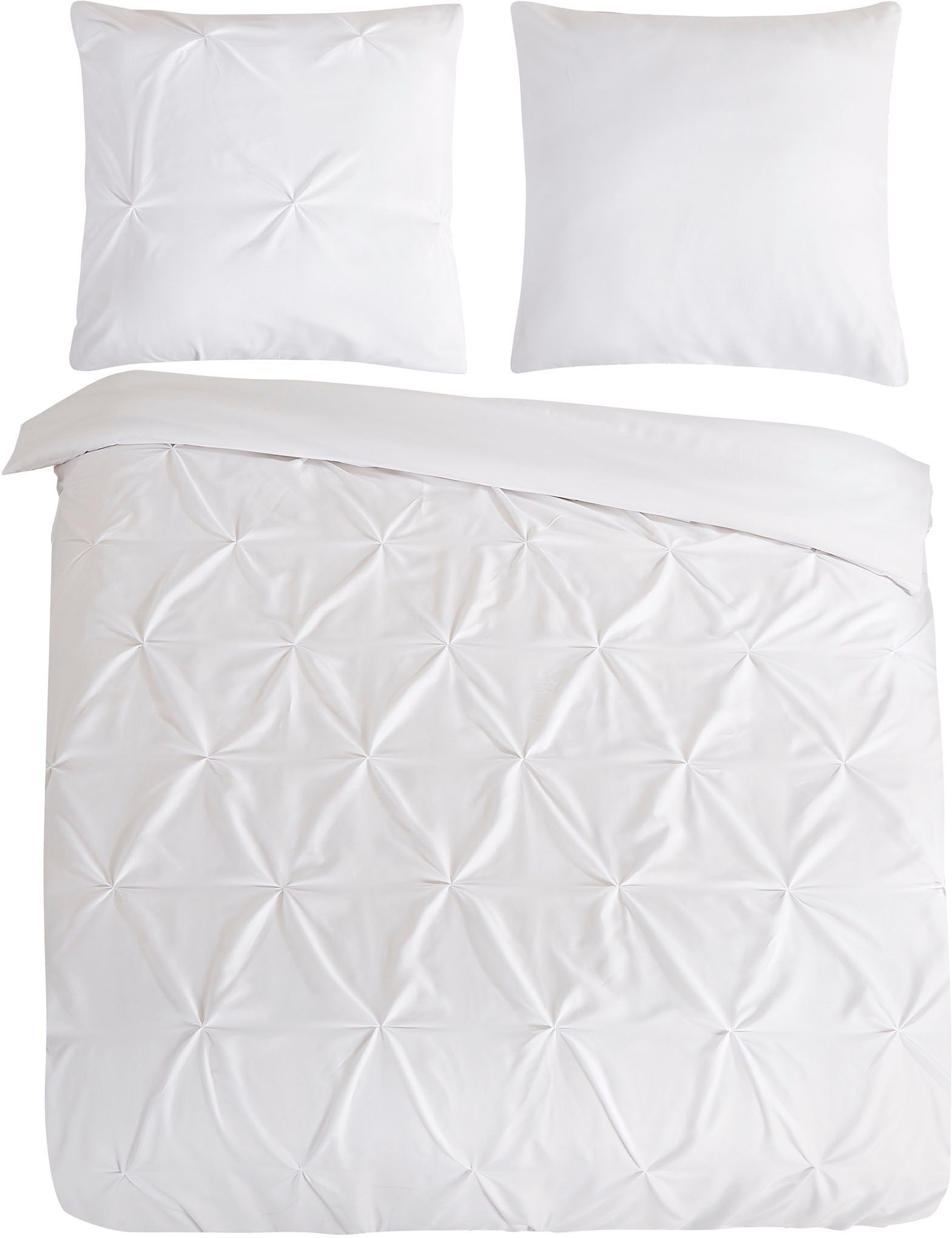 PURE luxury collection Bettwäsche "Elegance" 3 Stk. tlg. Mikrofaser, Uni, S günstig online kaufen