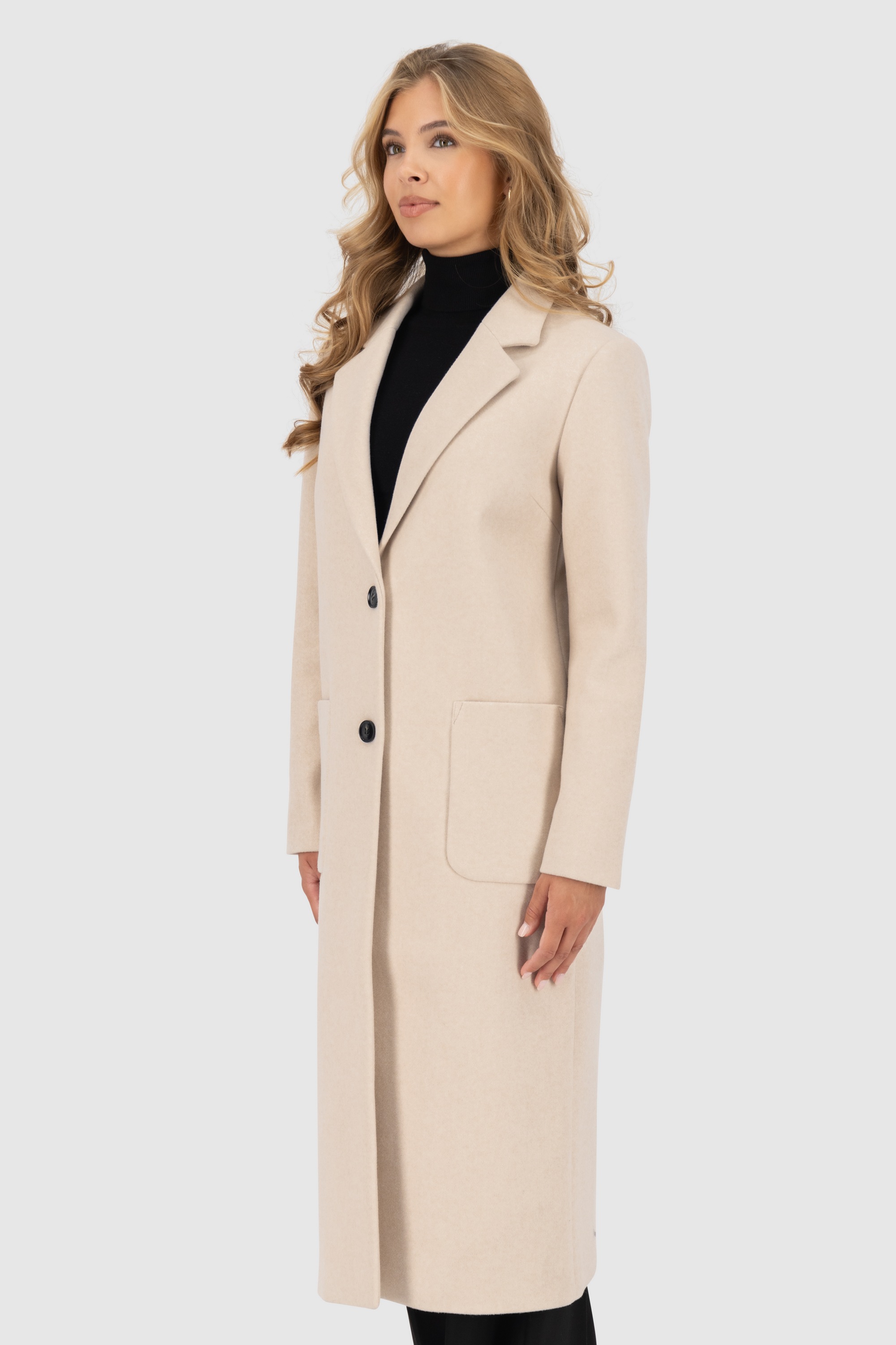 Alife & Kickin Winterjacke »Damen DierdreAK A«, ohne Kapuze, Klassischer Wintermantel in schmaler, gerader Passform und Wolloptik