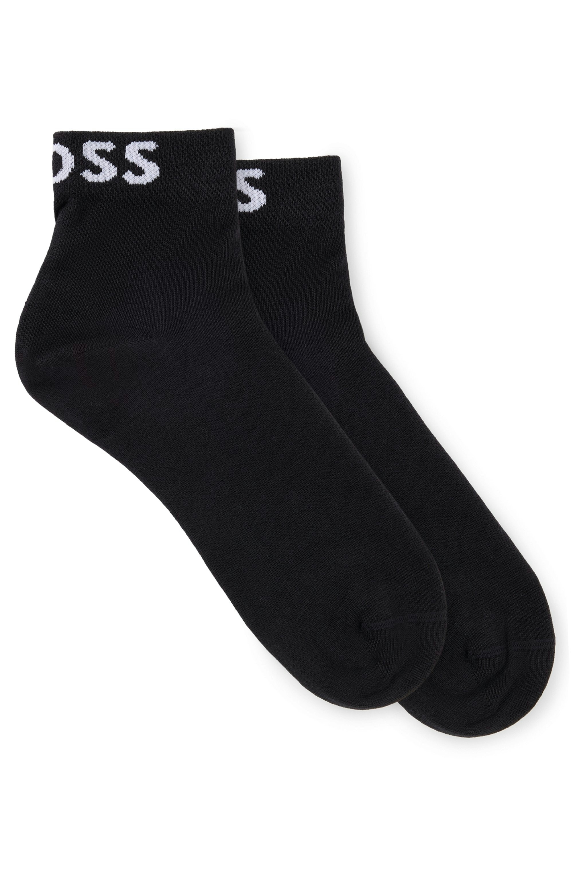 BOSS Freizeitsocken "2P SH Logo CC W" Packung, 2er, 2 Stk. tlg. mit eingestricktem BOSS Logoschriftzug