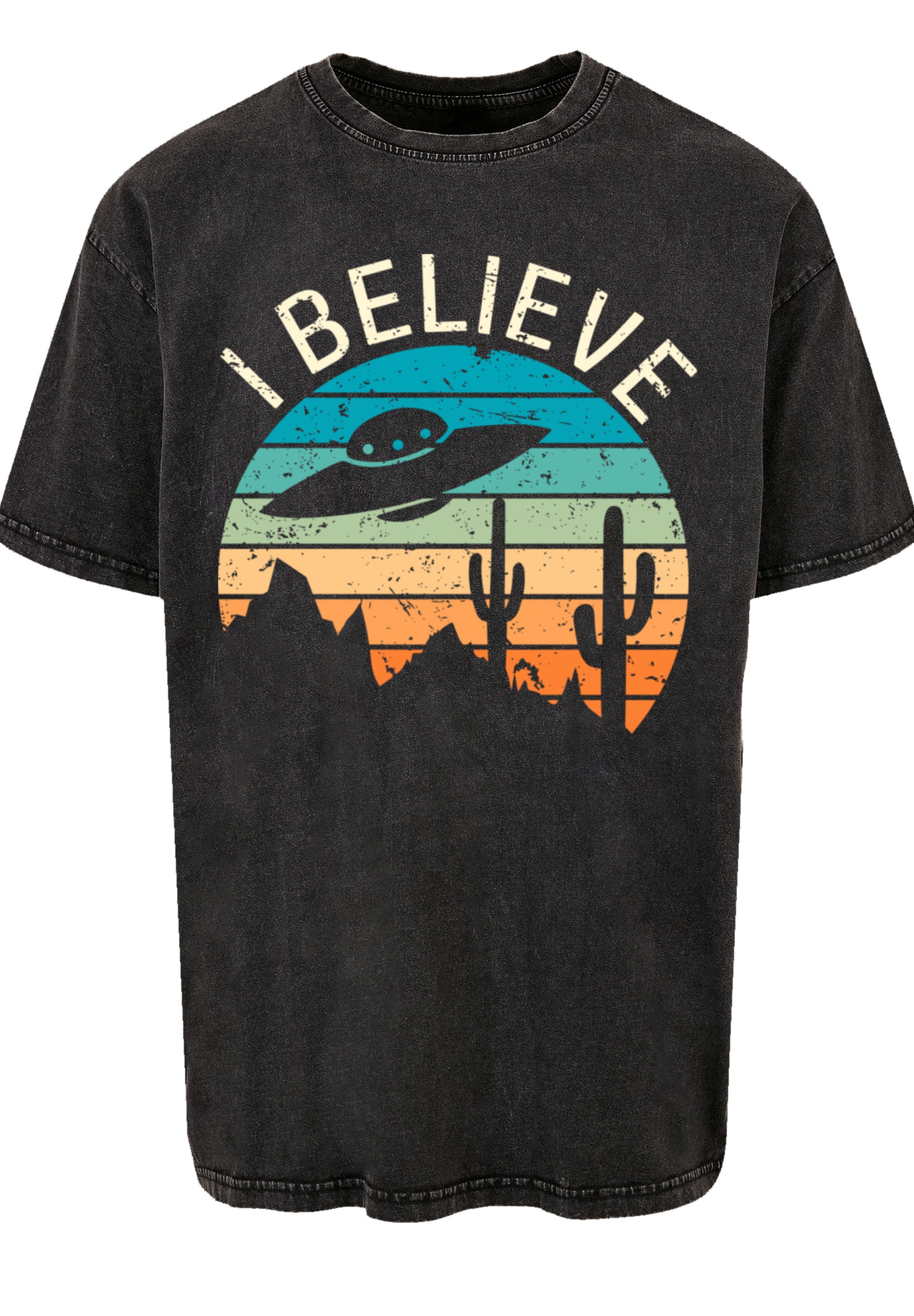 F4NT4STIC T-Shirt "I Believe UFO Alien Sunset", Premium Qualität günstig online kaufen