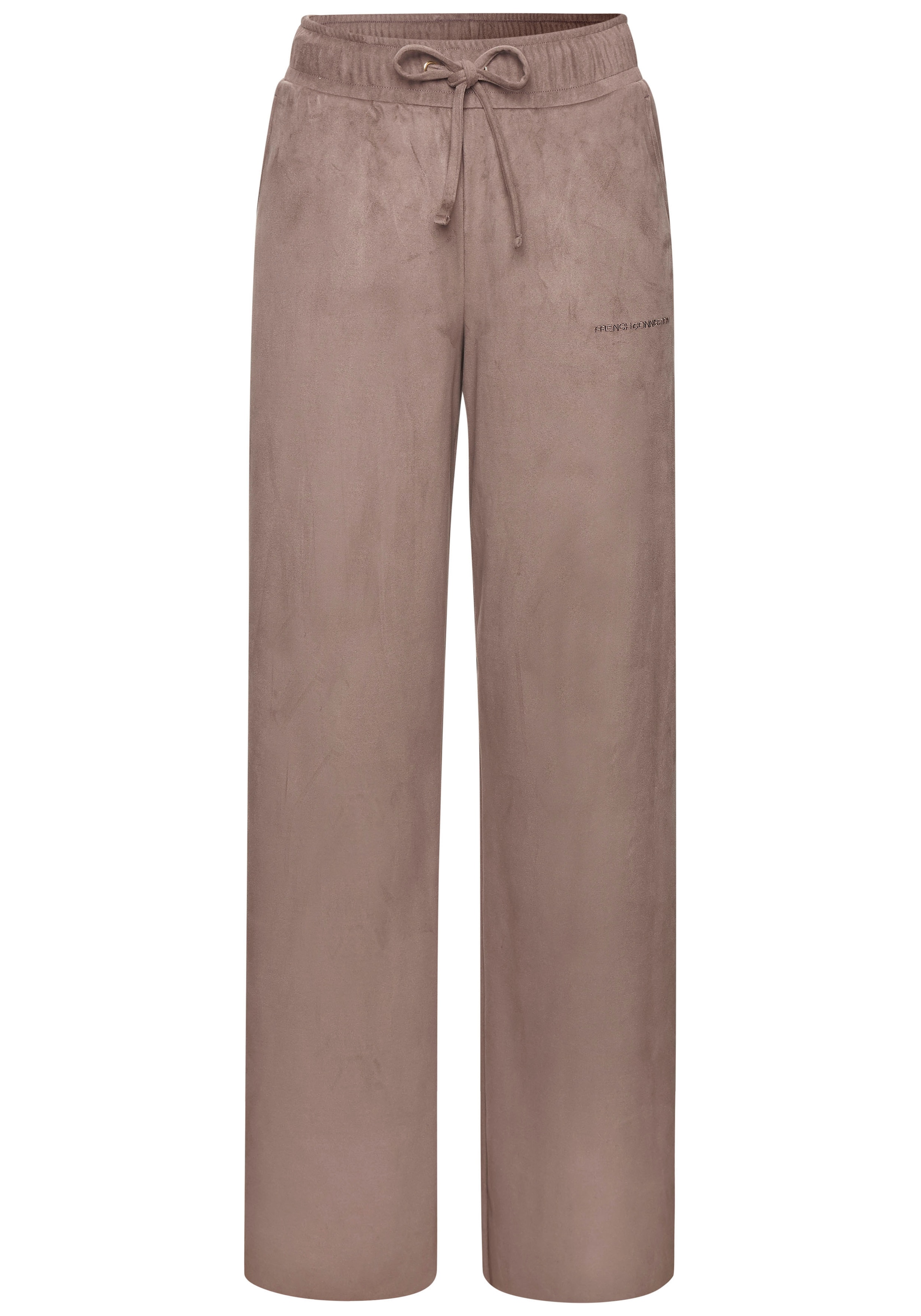 French Connection Schlupfhose  aus Veloursleder-Imitat mit seitlichen Taschen, Loungewear