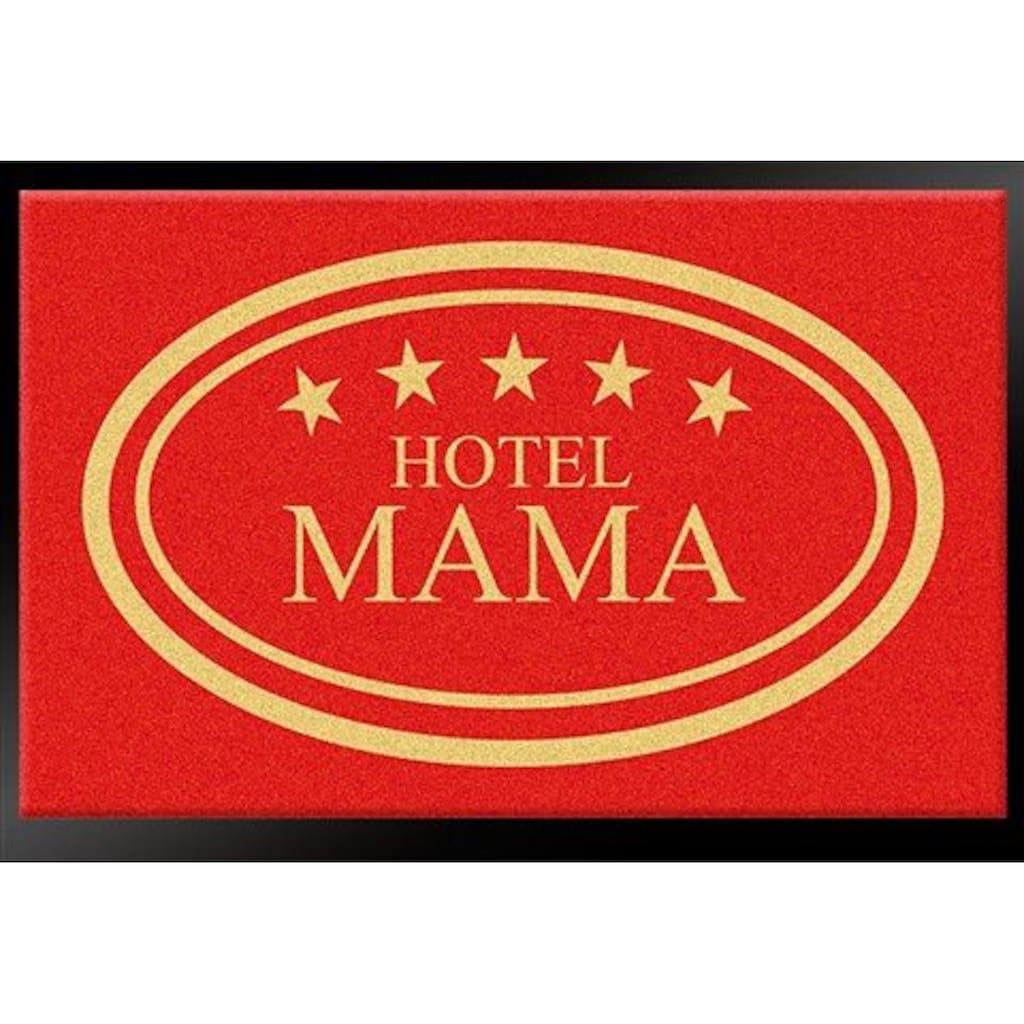 HANSE Home Fußmatte »Hotel Mama - 5 Sterne«, rechteckig, mit Spruch, Schrift, Robust, Rutschfest, Eingangsbereich, Waschbar