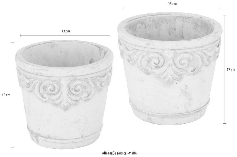 Home Übertopf, | 2 affaire BAUR Ornamenten (Set, mit St.), kaufen Keramikübertopf