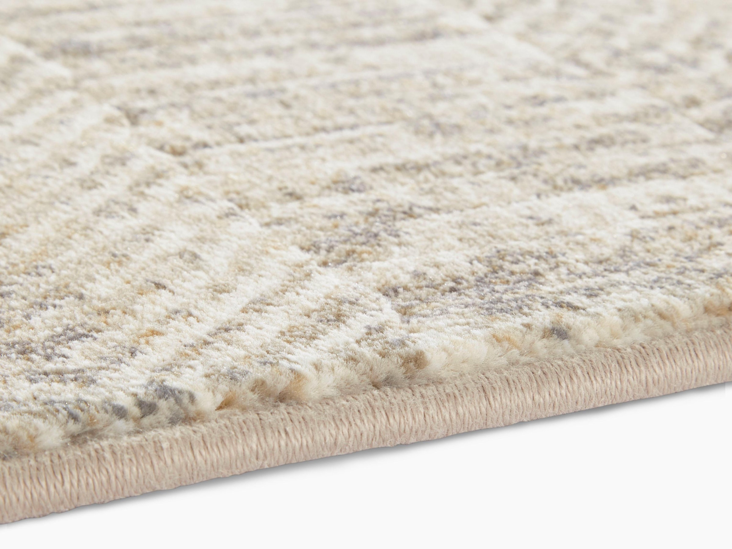 ELLE DECORATION Teppich »Gonesse«, rechteckig, 11 mm Höhe, Dichtgewebter Kurzflor, Fischgrät-Streifenmuster, Pflegeleicht