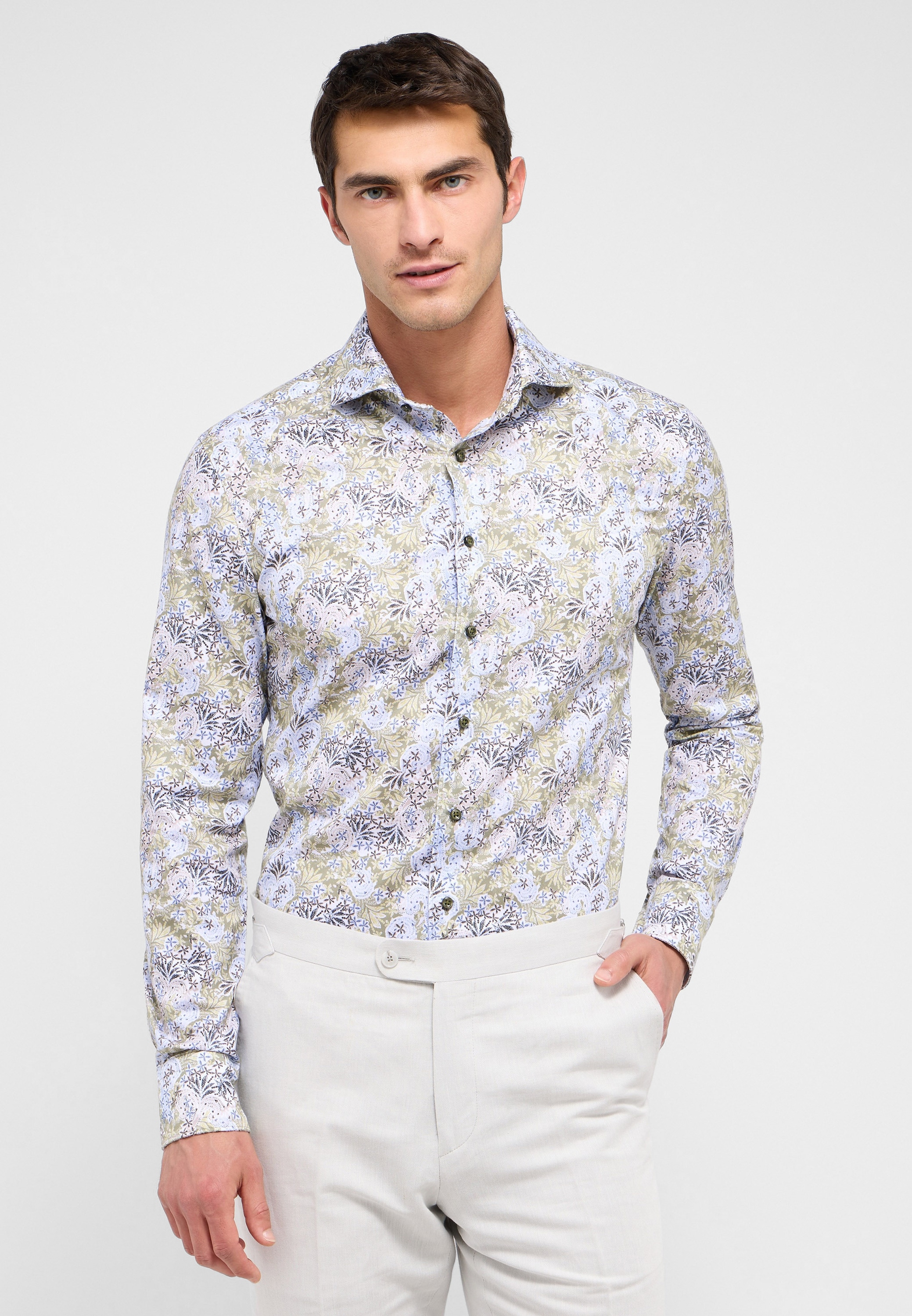 Eterna Langarmhemd "SLIM FIT" EASY IRON (bügelleicht) günstig online kaufen