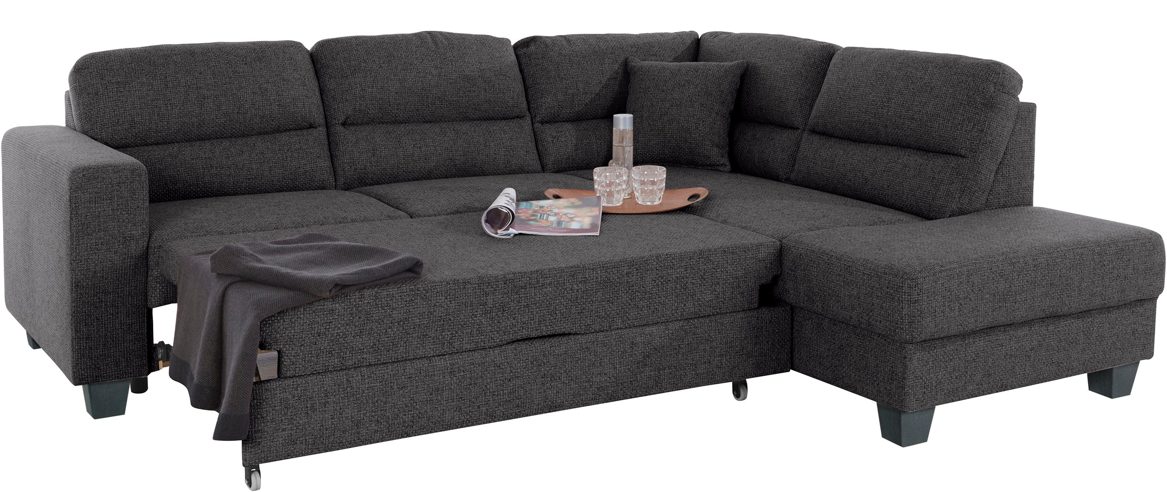 TRENDMANUFAKTUR Ecksofa »Chamber, L-Form«, inklusive einer Kopfstütze, wahlweise mit Schlaffunktion