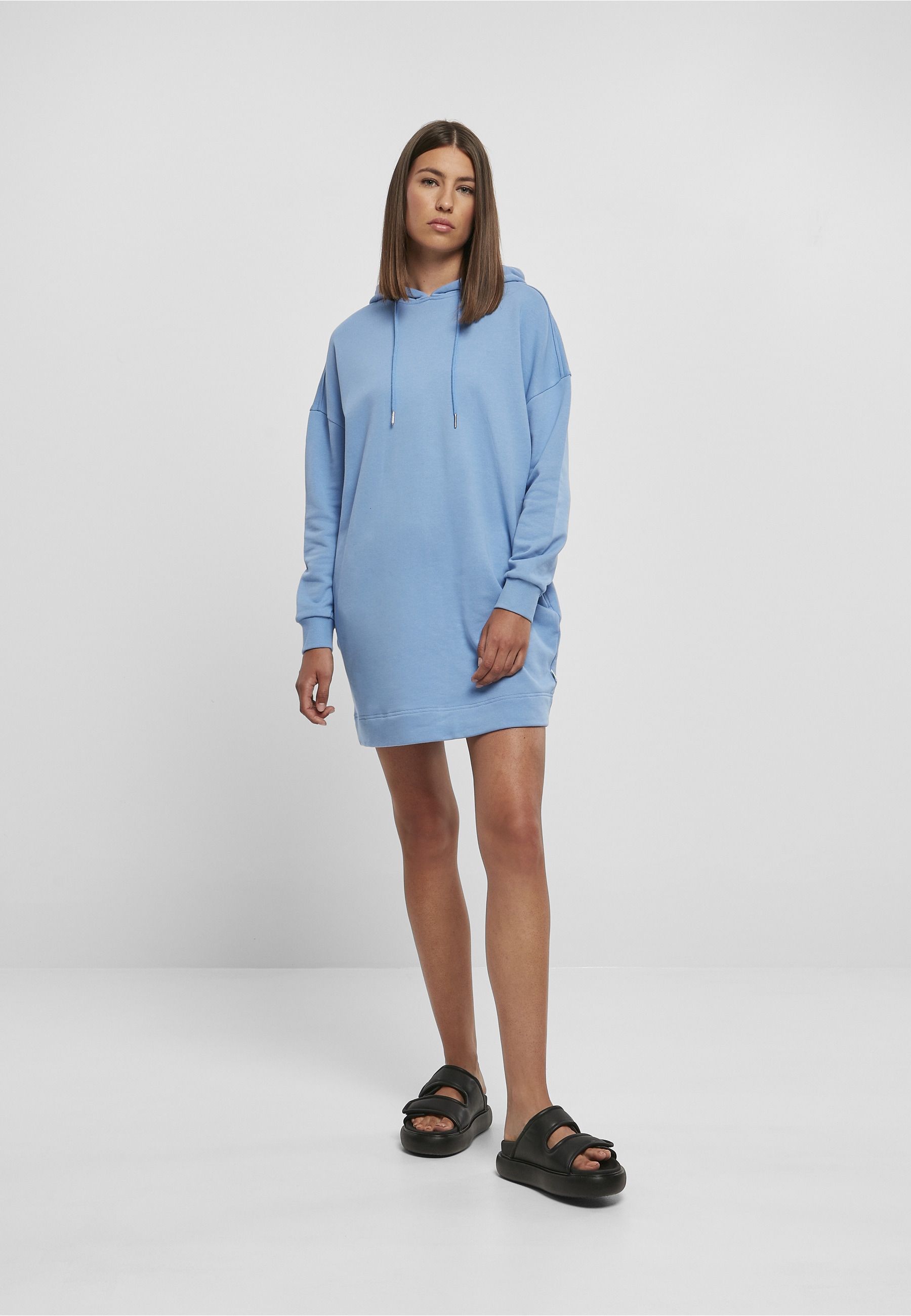 URBAN CLASSICS Shirtkleid »Urban Classics Damen Ladies Organic Oversized Terry Hoody Dress« 1 Stk. tlg.