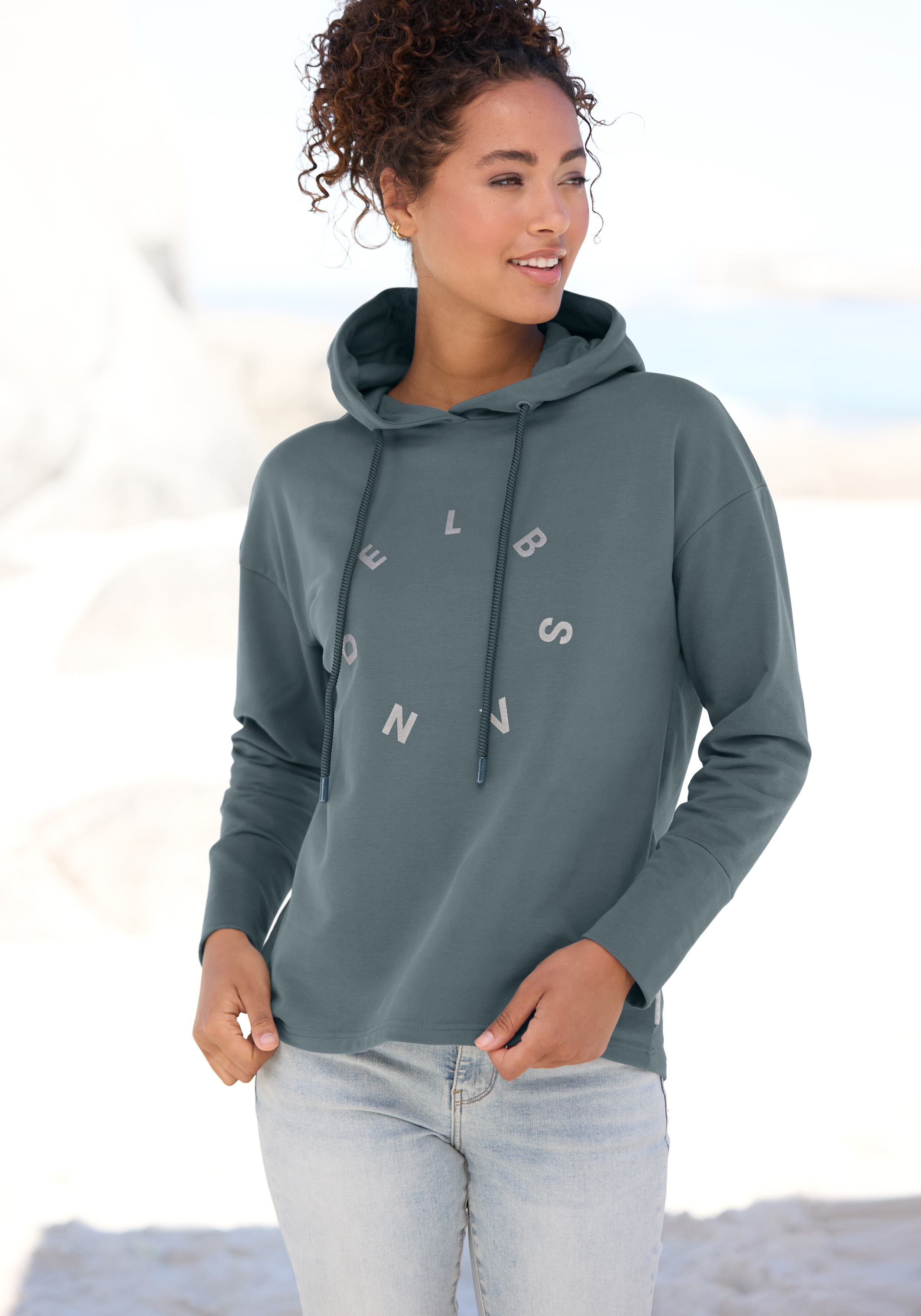 Elbsand Kapuzensweatshirt "Darisa", mit Logodruck vorne, Hoodie, sportlich-casual