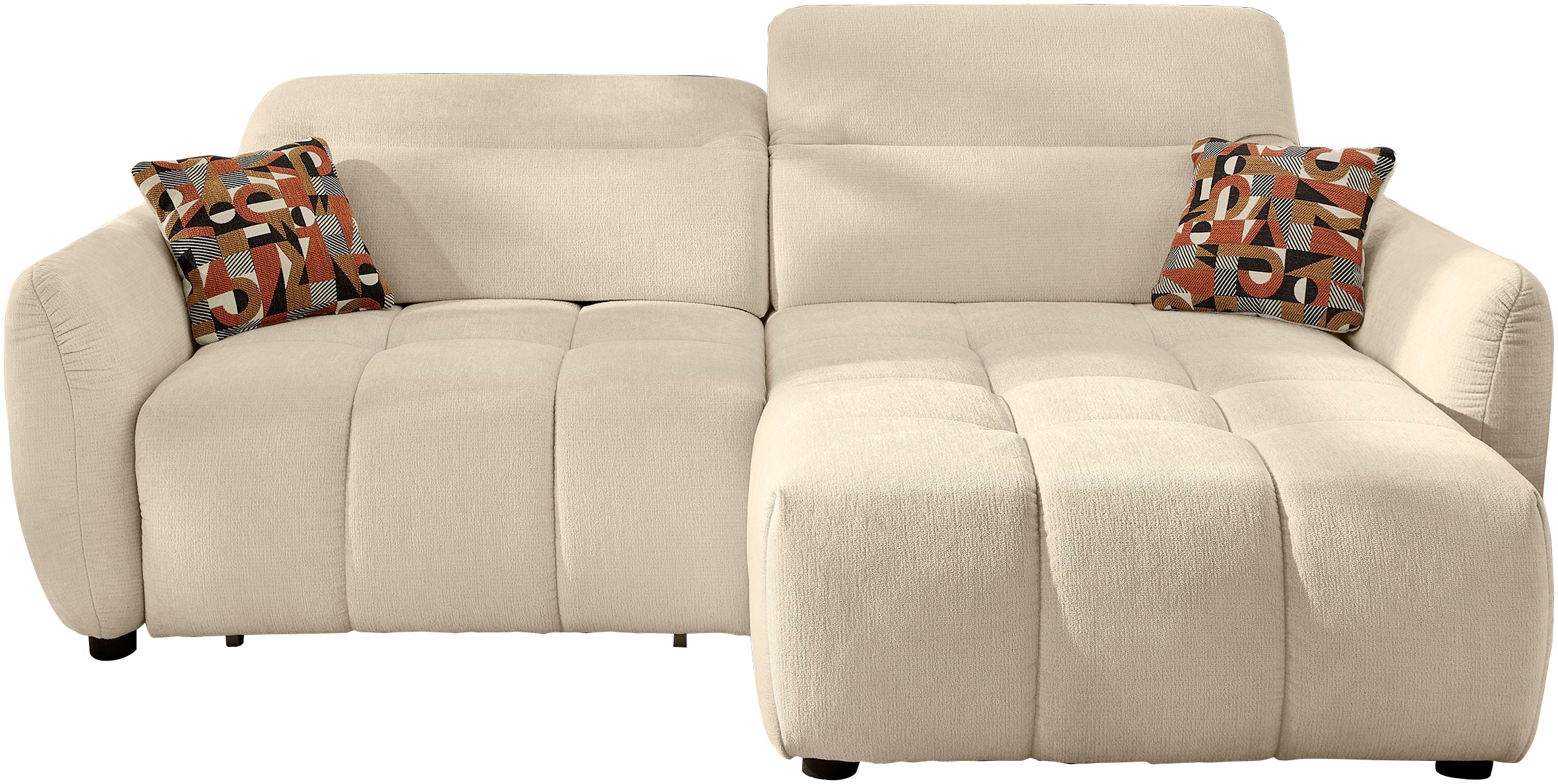 Jockenhöfer Gruppe Ecksofa »Zoom, 60cm elektromotorische Sitztiefenverstellung«, 140kg Belastbarkeit, USB-Ladeports, Ottomane links/ rechts montierbar