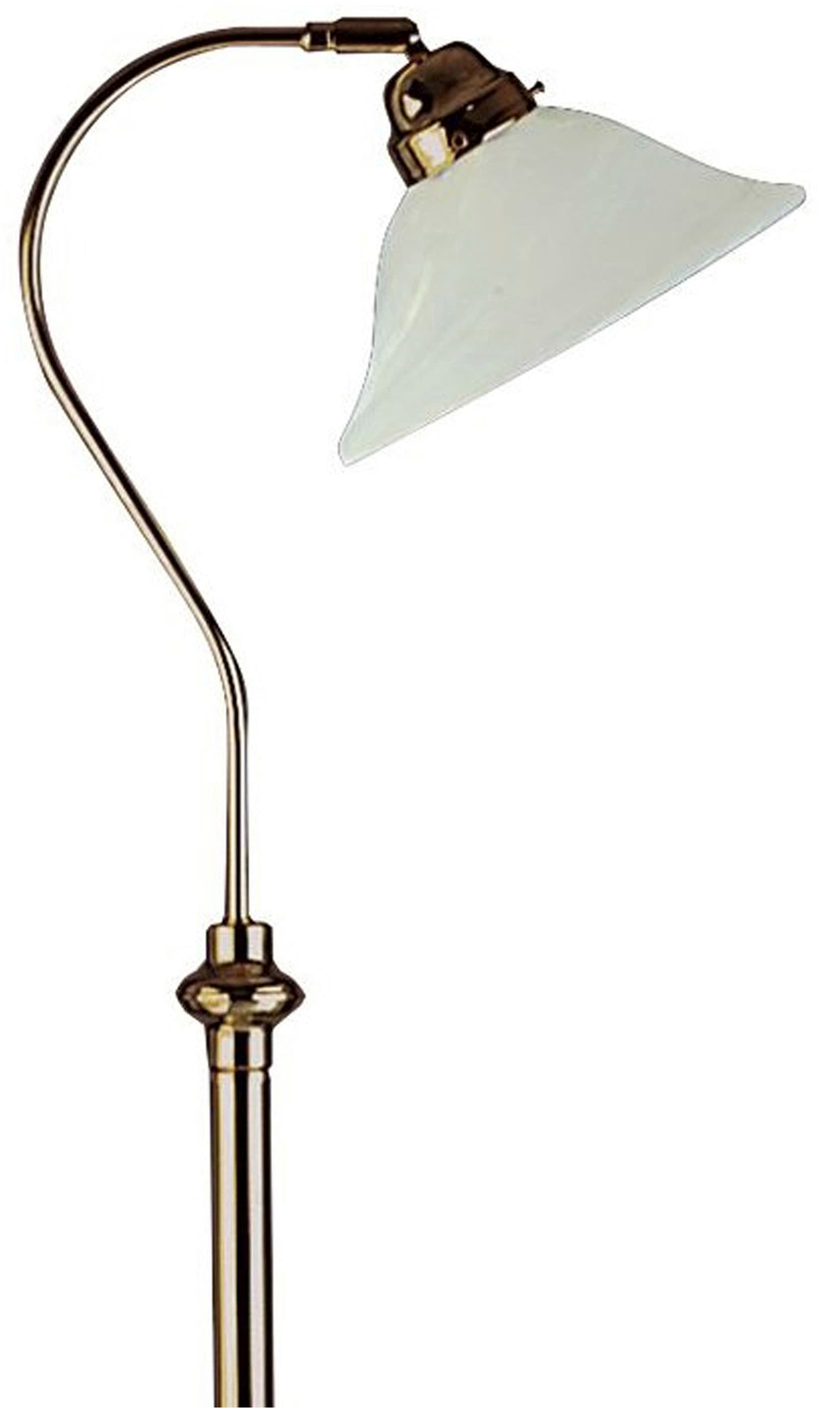 Searchlight Stehlampe »Verstellbare Stehlampe - Antiker Messing- und Scavo-Glasschirm« E27 1 Stk.