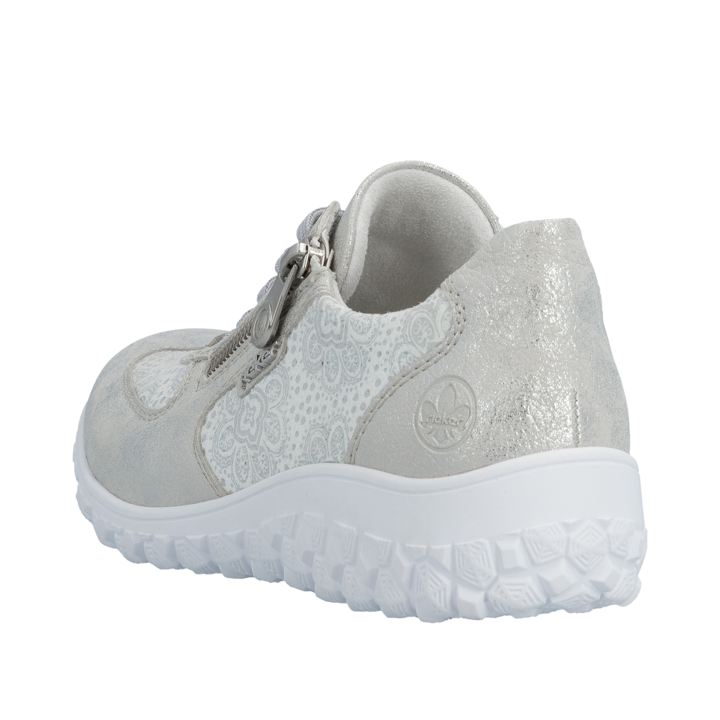 Rieker Sneaker Halbschuh, Schnürschuh, Freizeitsneaker mit floralem Muster günstig online kaufen